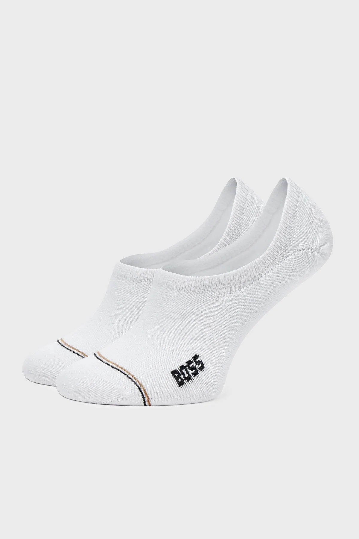 Boss Logolu Streç Pamuklu 2 Pack Babet Erkek Çorap 50522704 100 BEYAZ - 2