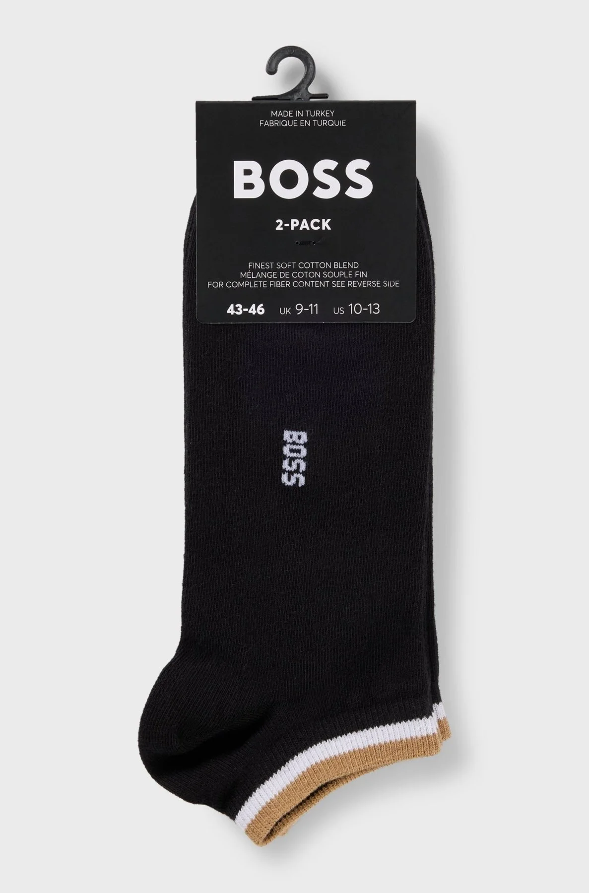 Boss Logolu Streç Pamuklu 2 Pack Erkek Çorap 50491192 001 SİYAH - 3