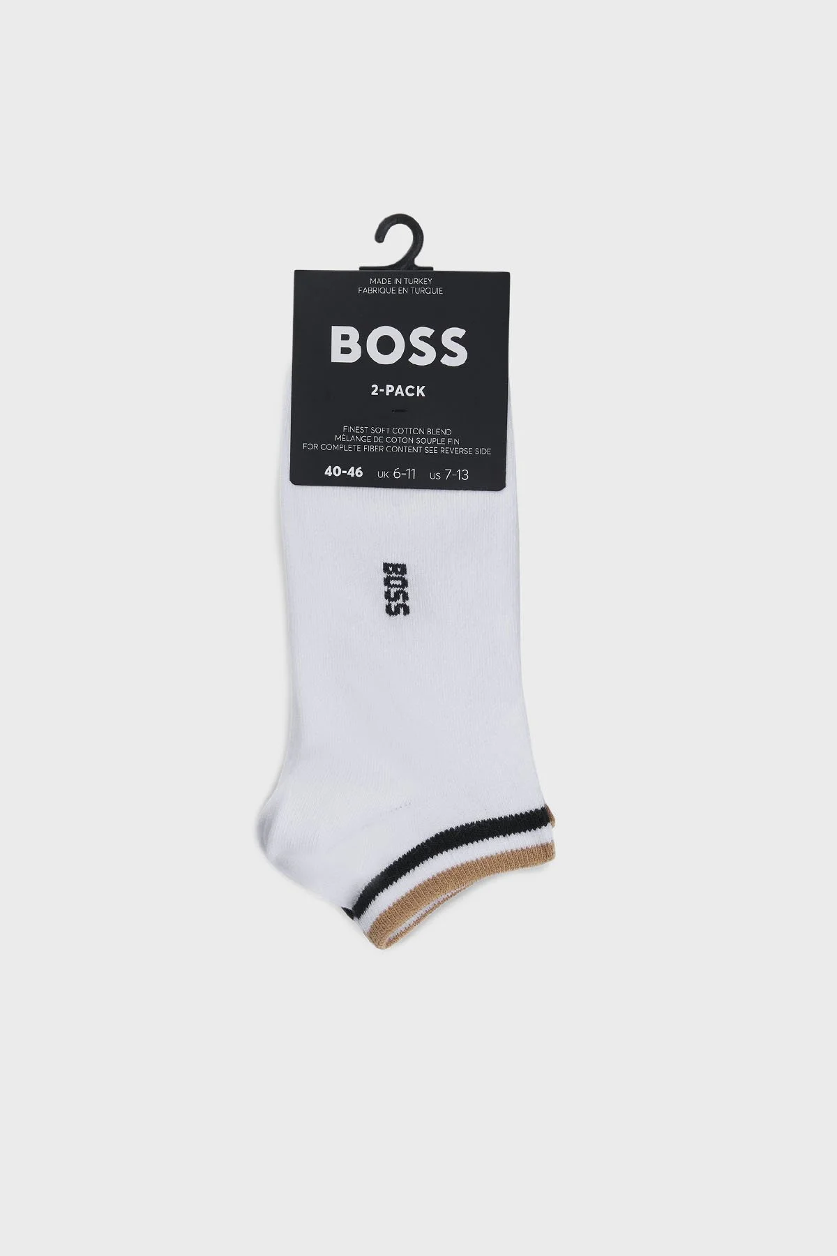 Boss Logolu Streç Pamuklu 2 Pack Erkek Çorap 50491192 100 BEYAZ - 3
