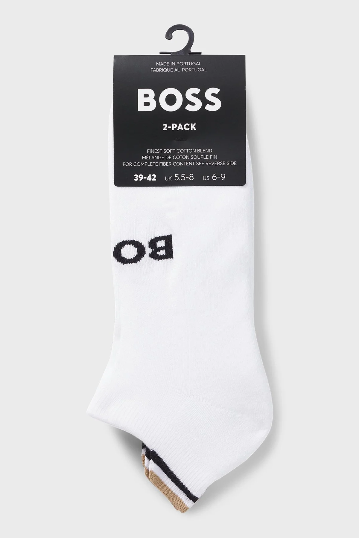 Boss Logolu Streç Pamuklu 2 Pack Erkek Çorap 50531617 100 BEYAZ - 6