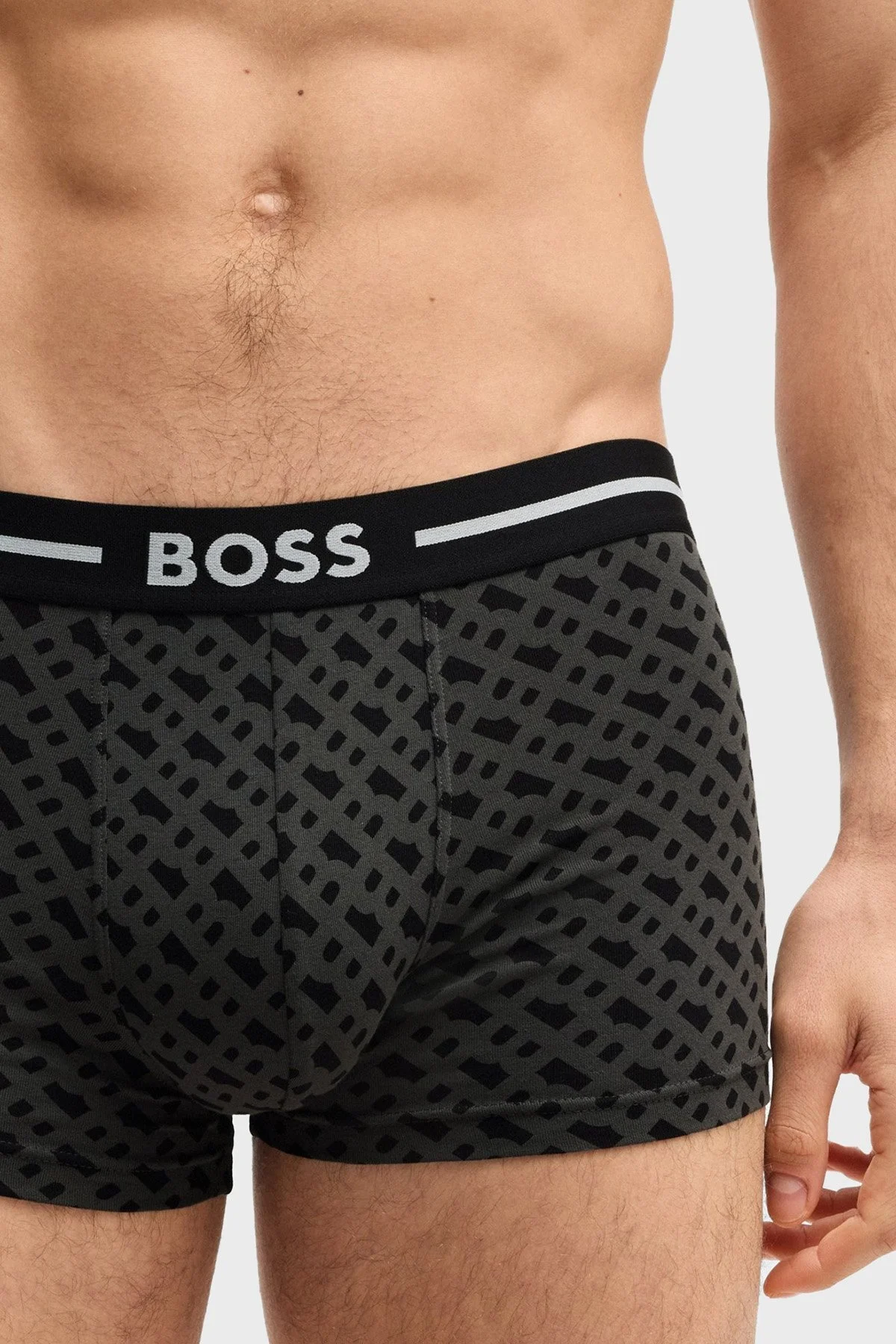 Boss Logolu Streç Pamuklu 3 Pack Erkek Boxer 50531694 981 SİYAH - 4