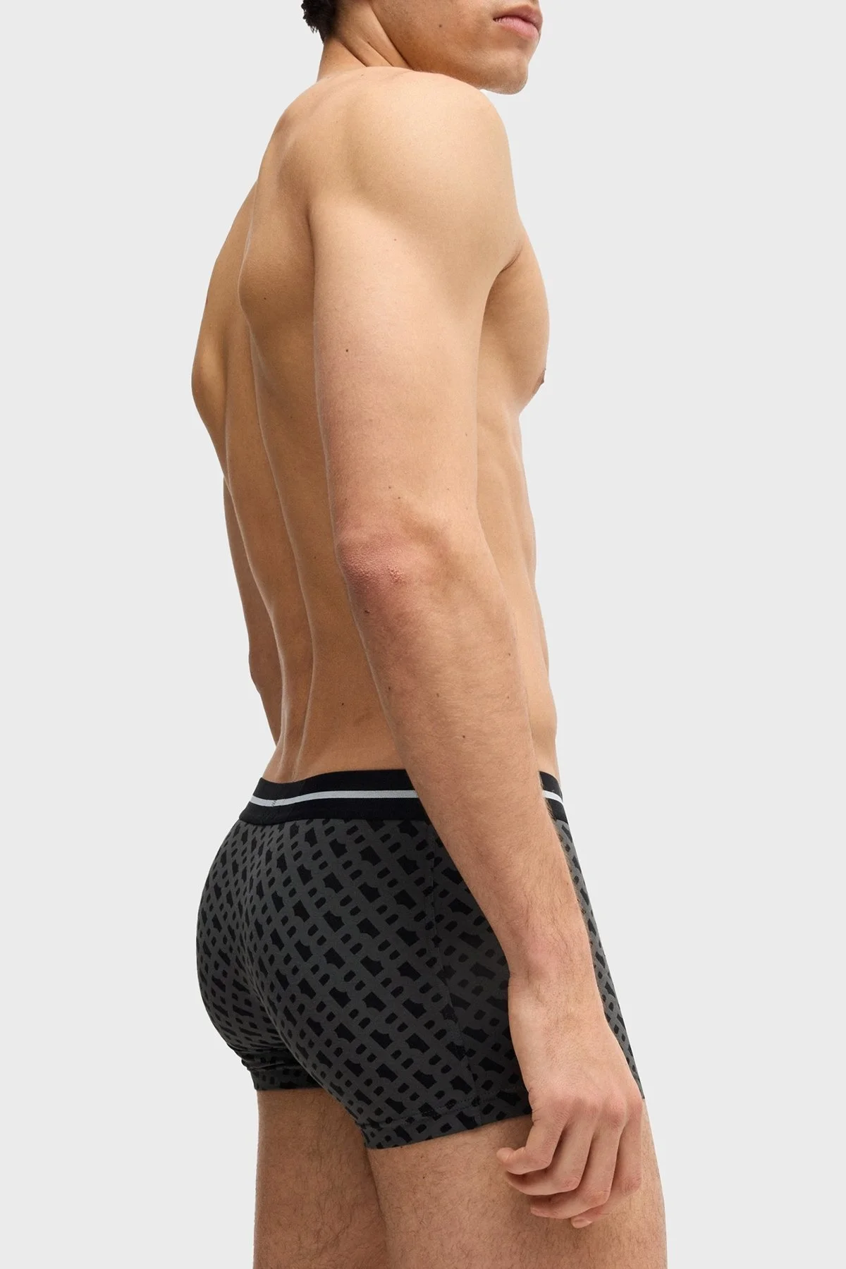 Boss Logolu Streç Pamuklu 3 Pack Erkek Boxer 50531694 981 SİYAH - 5