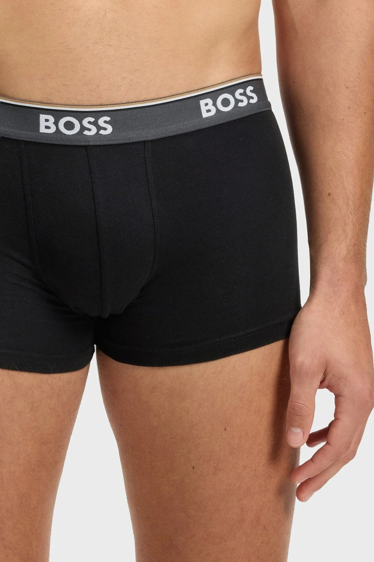 Boss Logolu Streç Pamuklu 3 Pack Erkek Boxer 50531701 960 SİYAH - 5