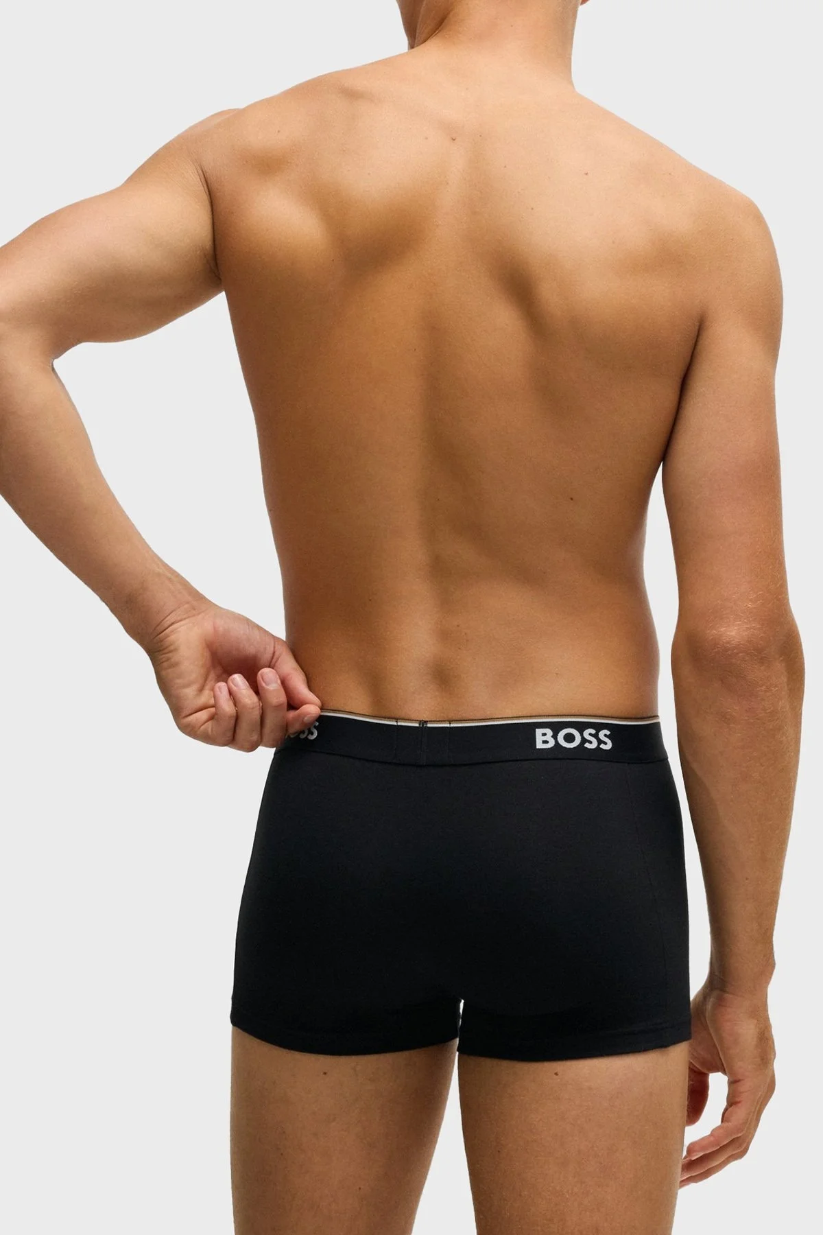 Boss Logolu Streç Pamuklu 3 Pack Erkek Boxer 50531701 964 Siyah-Kahve-Krem - 12