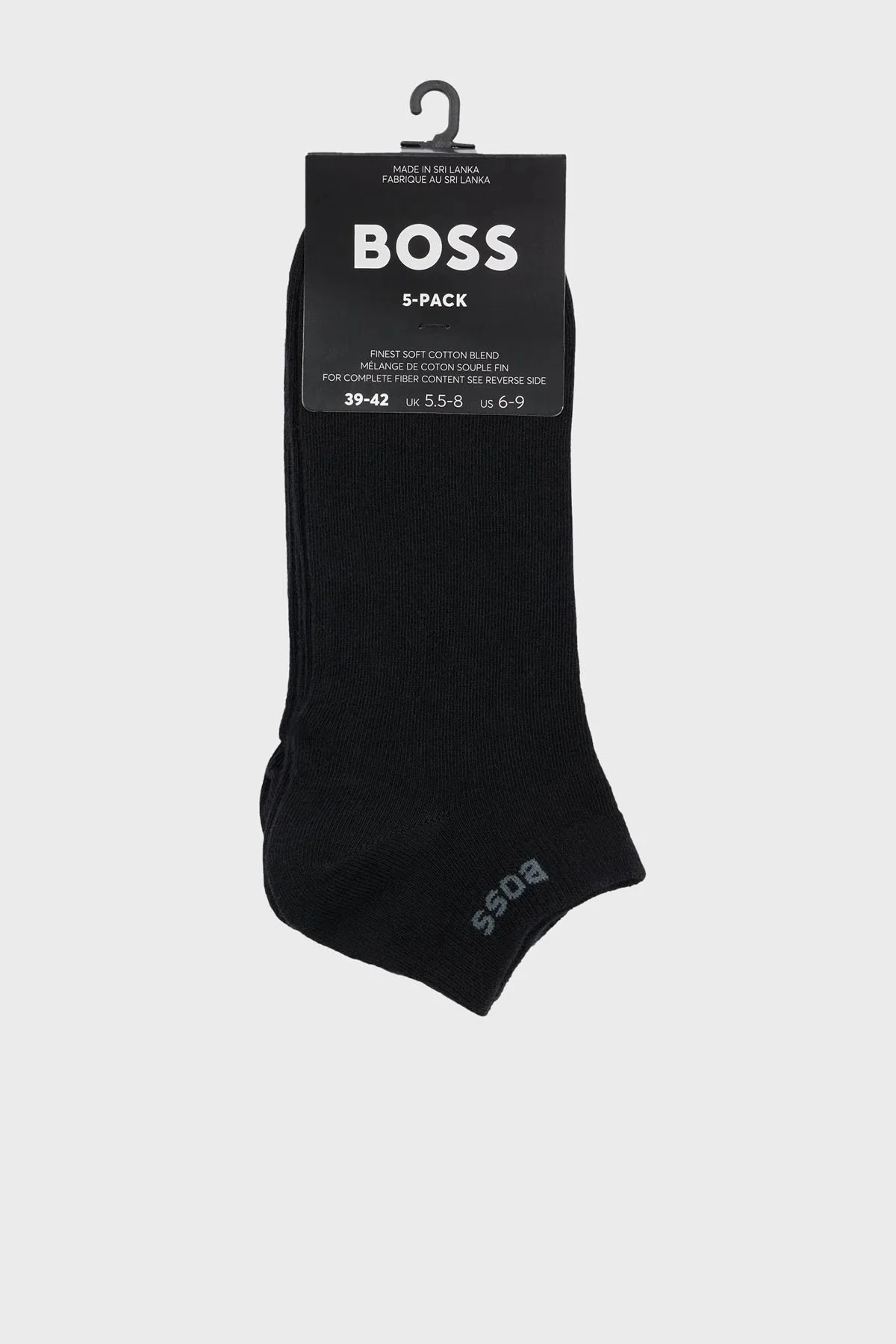 Boss Logolu Streç Pamuklu 5 Pack Erkek Çorap 50493197 001 SİYAH - 3