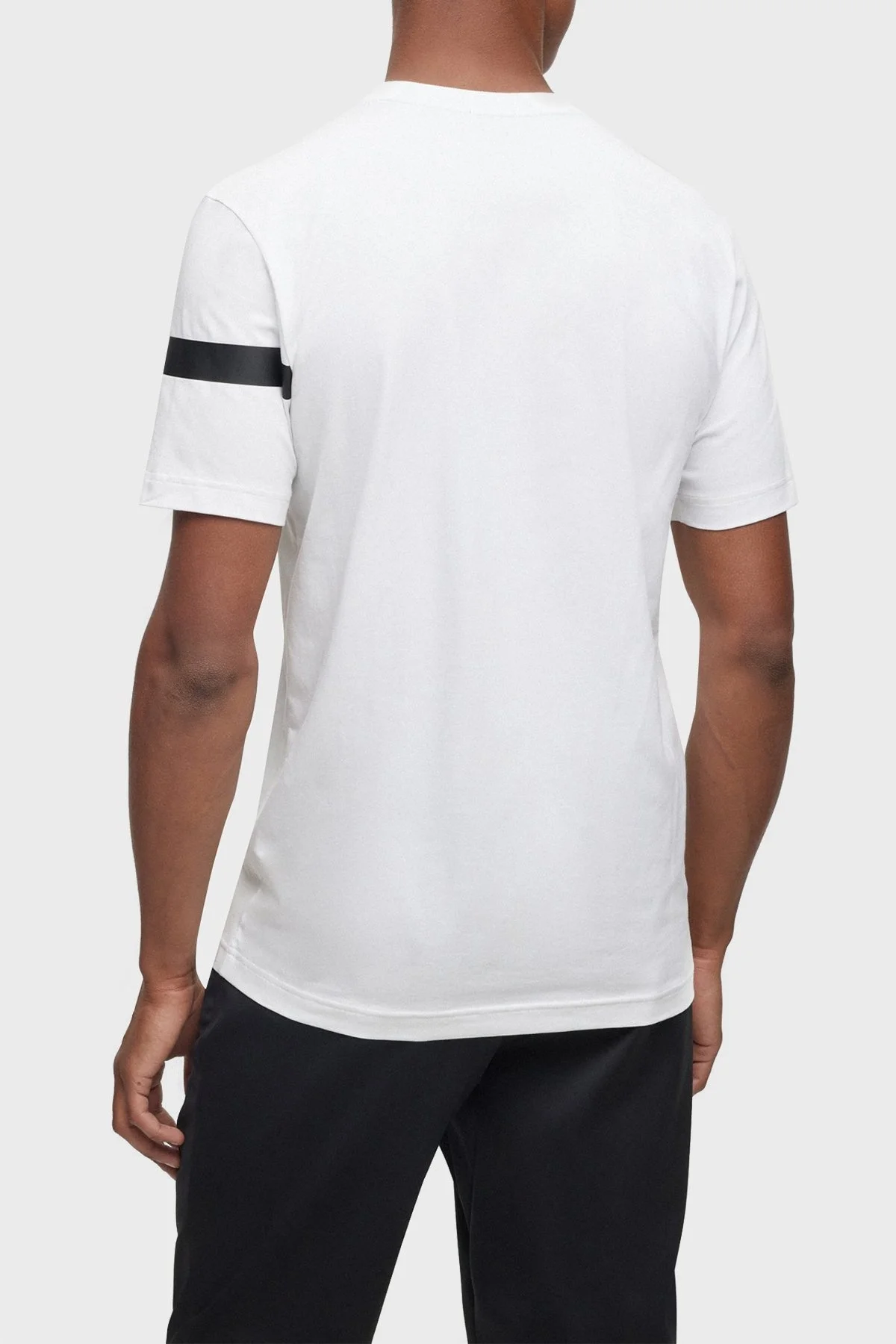 Boss Logolu Streç Pamuklu Bisiklet Yaka Regular Fit Erkek T Shirt 50501227 100 BEYAZ - 4