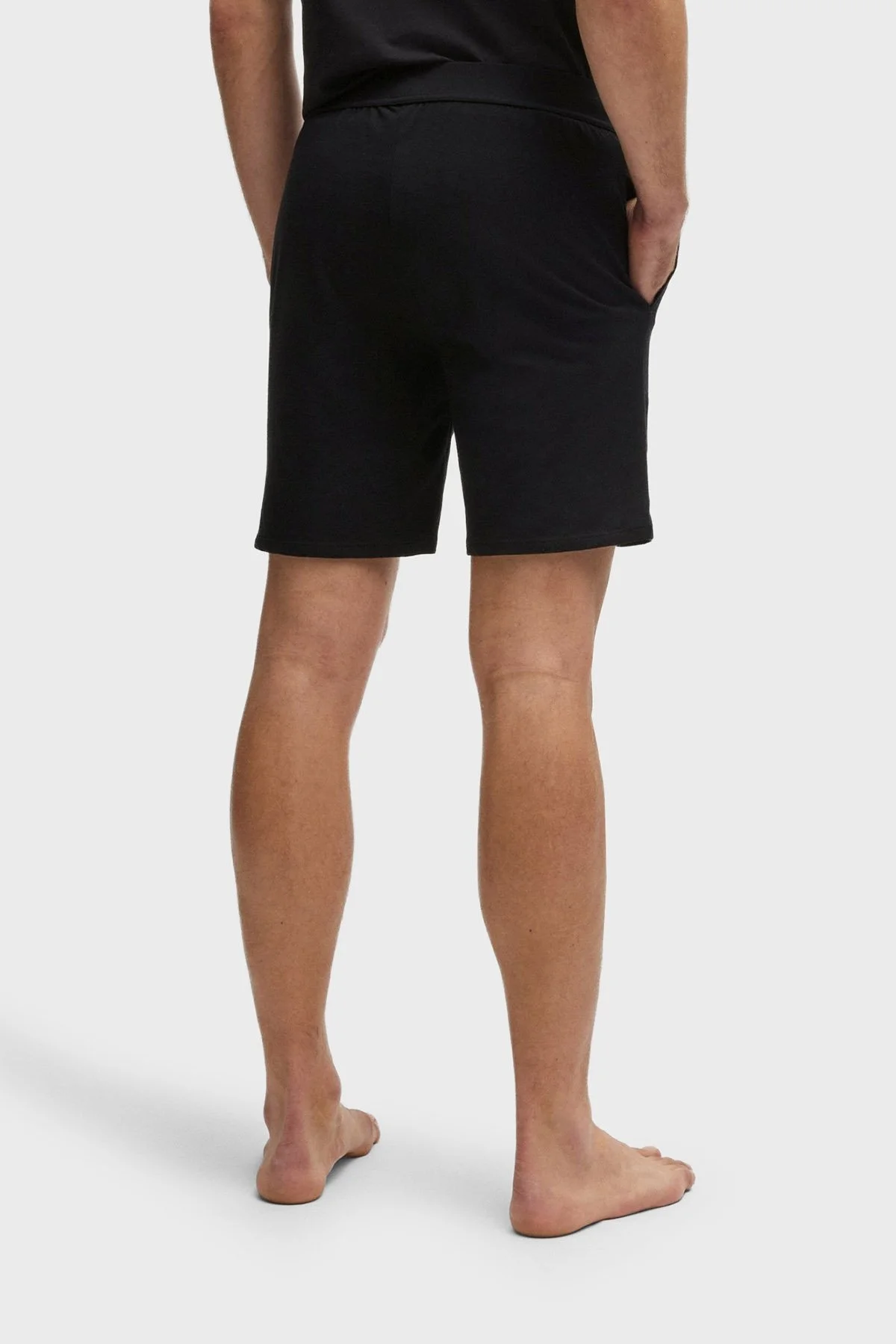 Boss Logolu Streç Pamuklu Regular Fit Normal Bel Cepli Erkek Short 50515394 001 SİYAH - 3