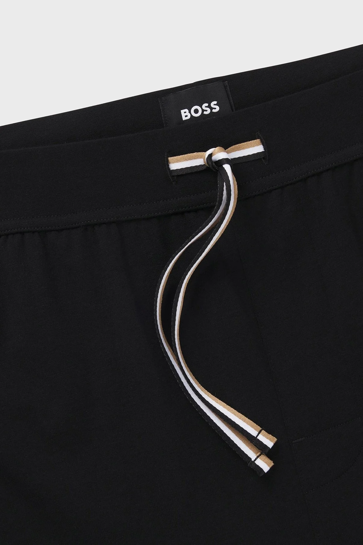 Boss Logolu Streç Pamuklu Regular Fit Normal Bel Cepli Erkek Short 50515394 001 SİYAH - 5
