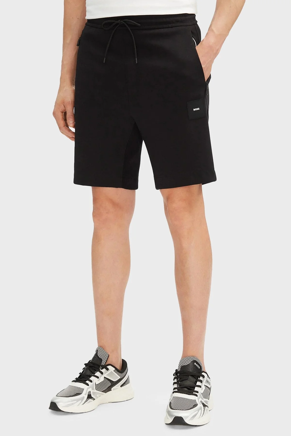 Boss Logolu Streç Pamuklu Regular Fit Normal Bel Erkek Short 50537199 001 SİYAH - 1