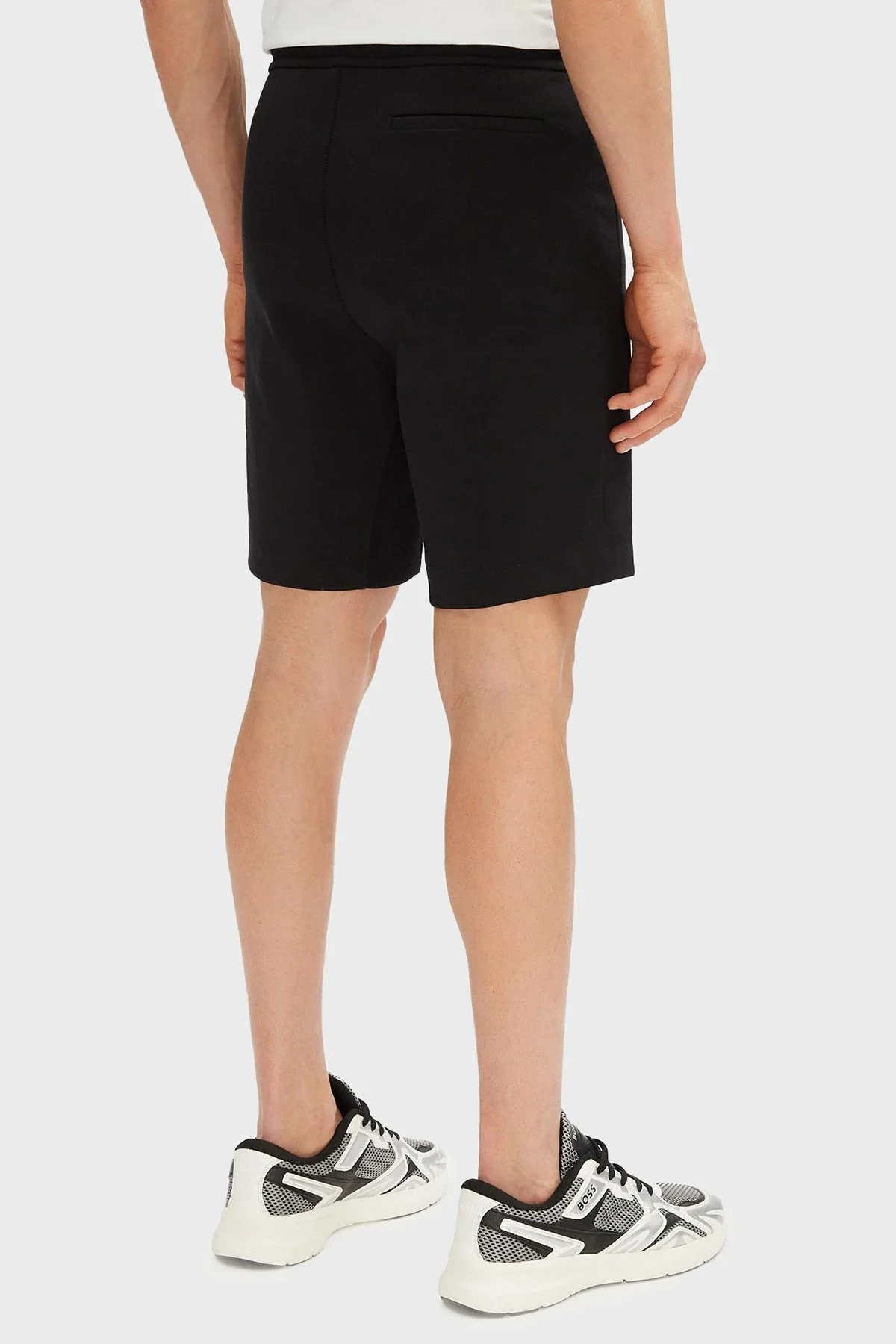 Boss Logolu Streç Pamuklu Regular Fit Normal Bel Erkek Short 50537199 001 SİYAH - 3