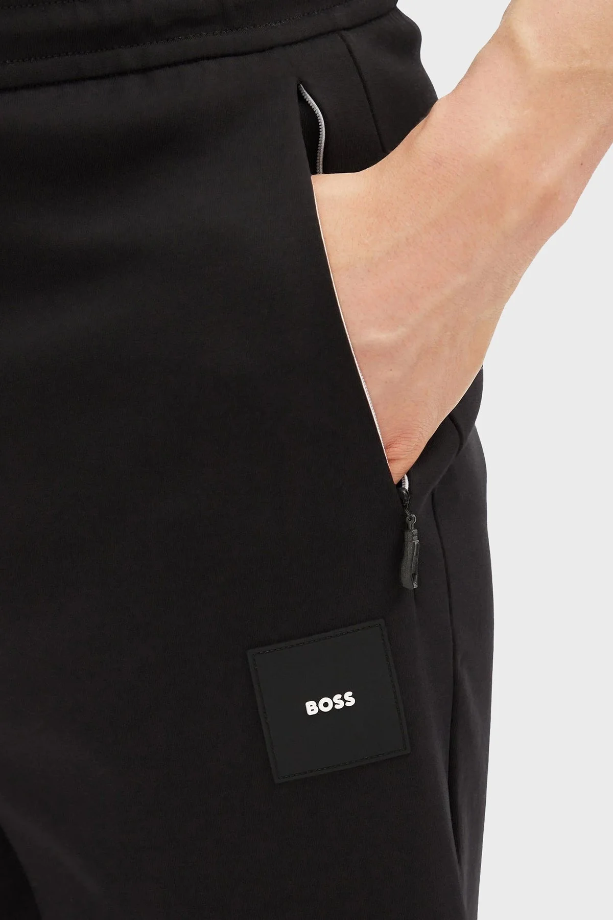 Boss Logolu Streç Pamuklu Regular Fit Normal Bel Erkek Short 50537199 001 SİYAH - 4