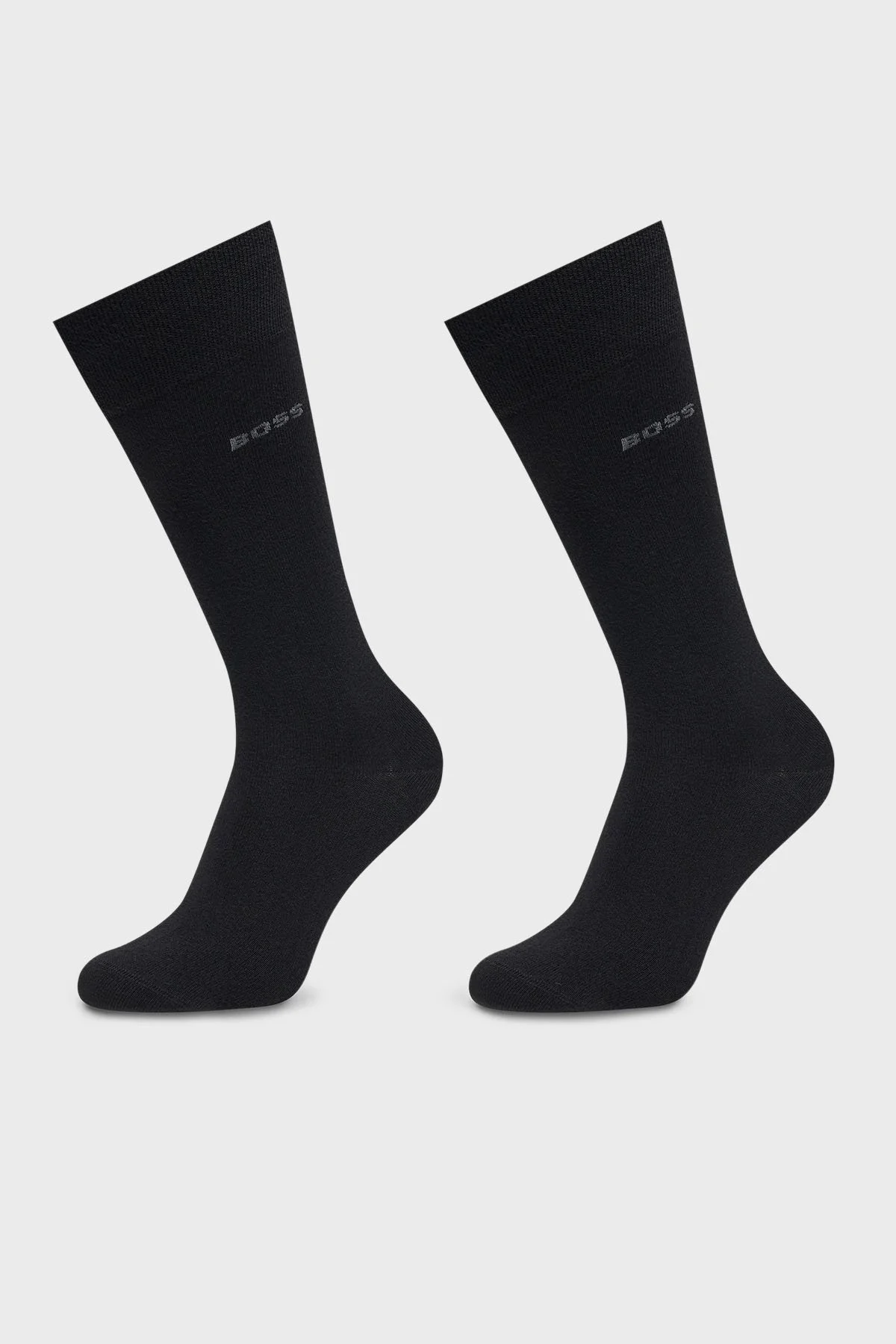 Boss Logolu Streç Uzun 2 Pack Erkek Çorap 50538200 001 SİYAH - 2