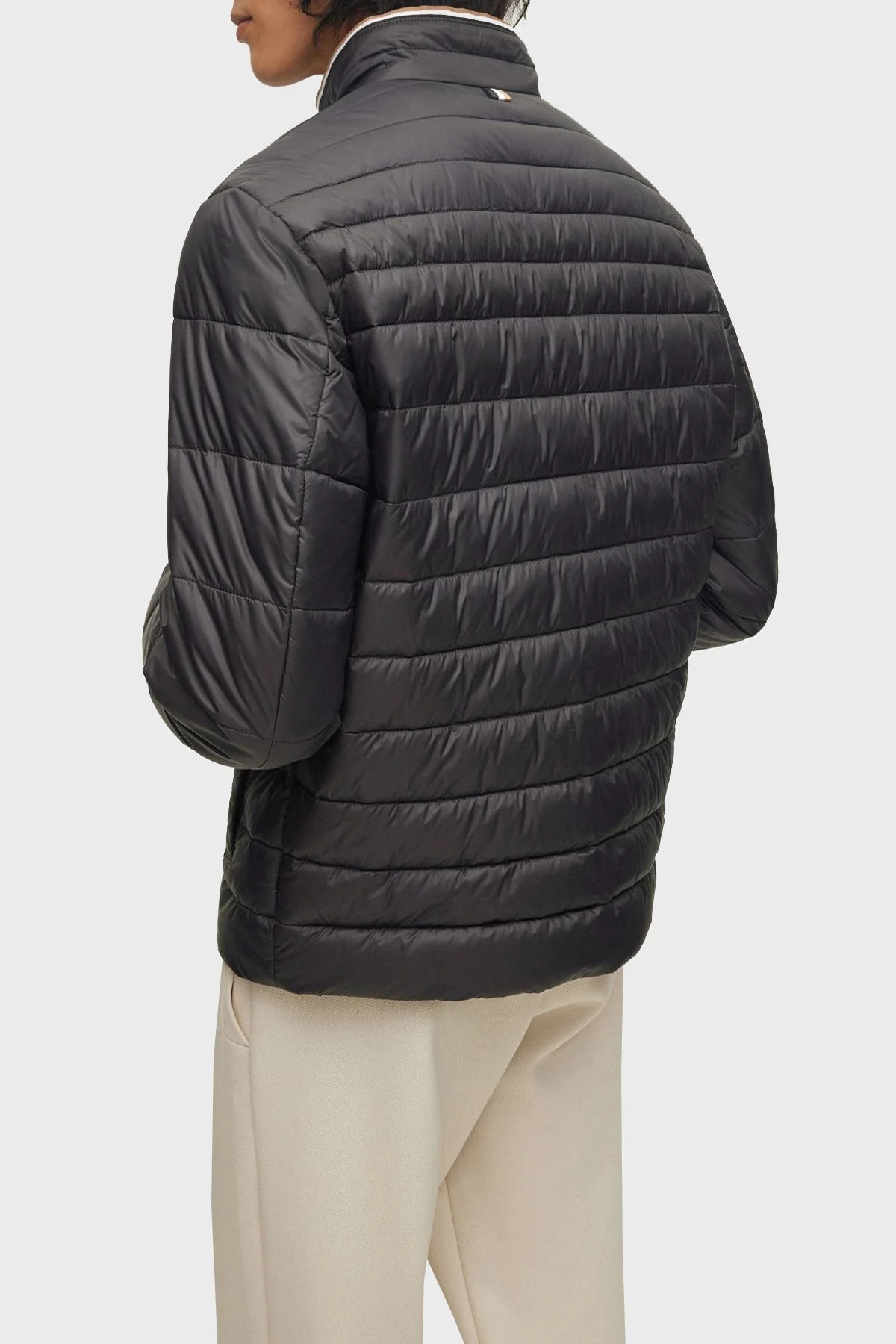 Boss Logolu Su Tutmaz Dik Yaka Regular Fit Şişme Erkek Mont 50464308 001 SİYAH - 2