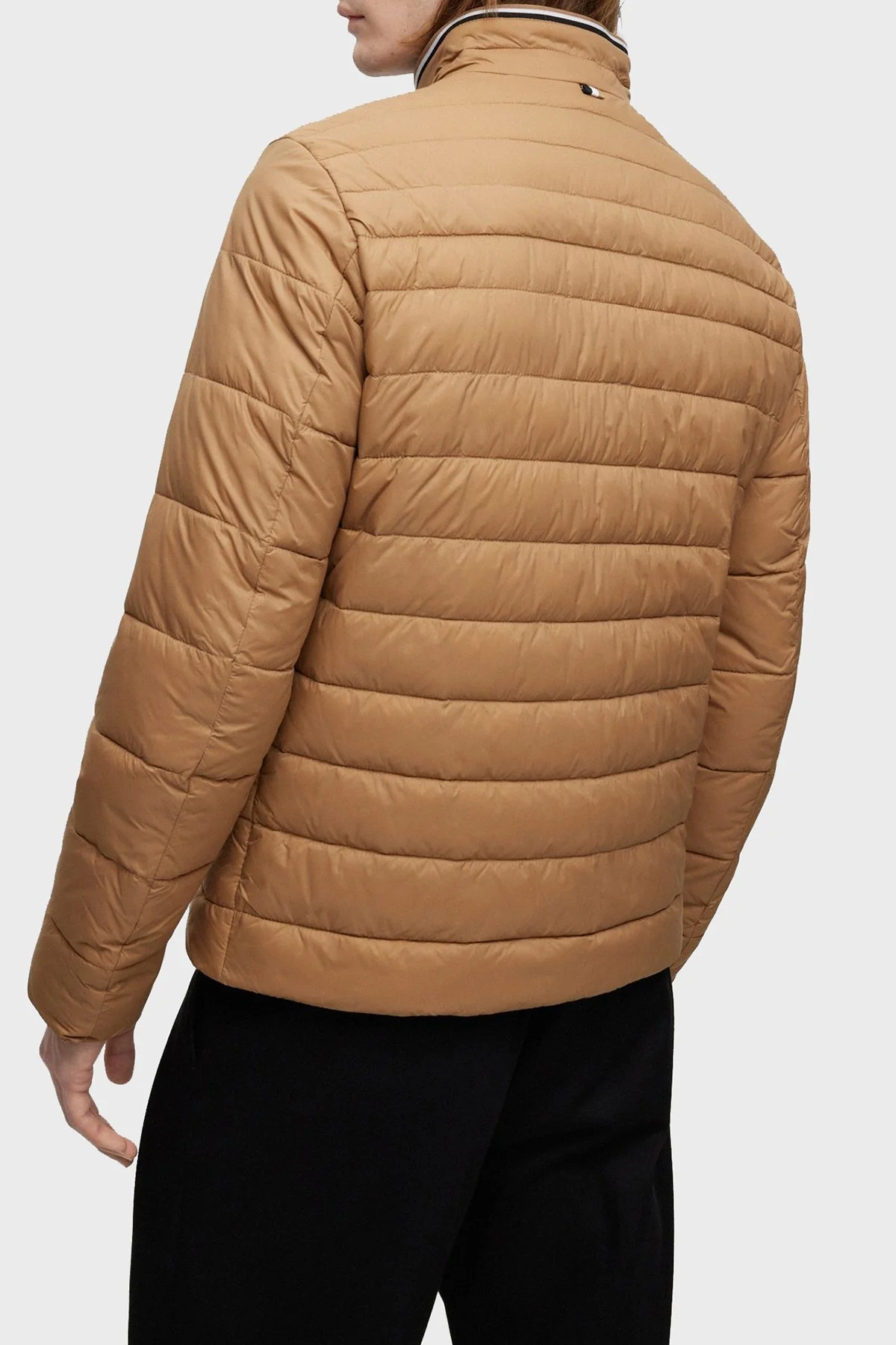 Boss Logolu Su Tutmaz Dik Yaka Regular Fit Şişme Erkek Mont 50464308 260 BEJ - 3
