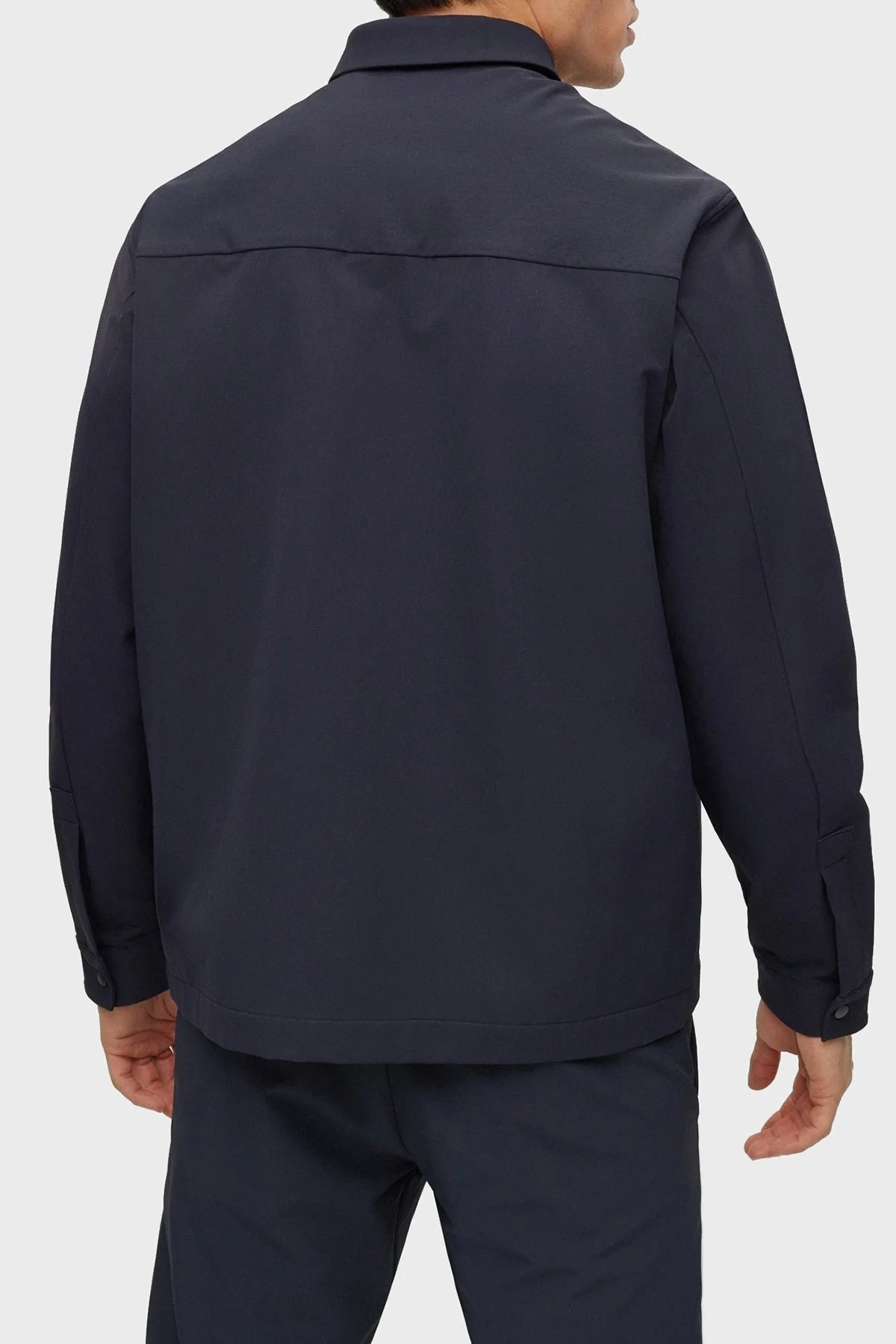 Boss Logolu Su Tutmaz Relaxed Fit İnce Erkek Ceket 50493597 402 KOYU MAVİ - 2