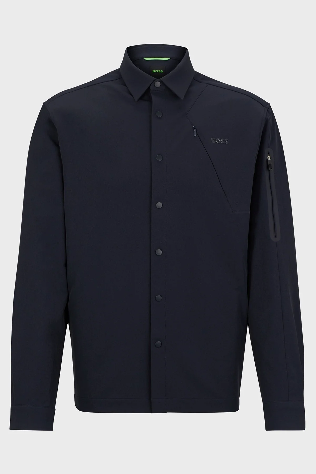 Boss Logolu Su Tutmaz Relaxed Fit İnce Erkek Ceket 50493597 402 KOYU MAVİ - 6