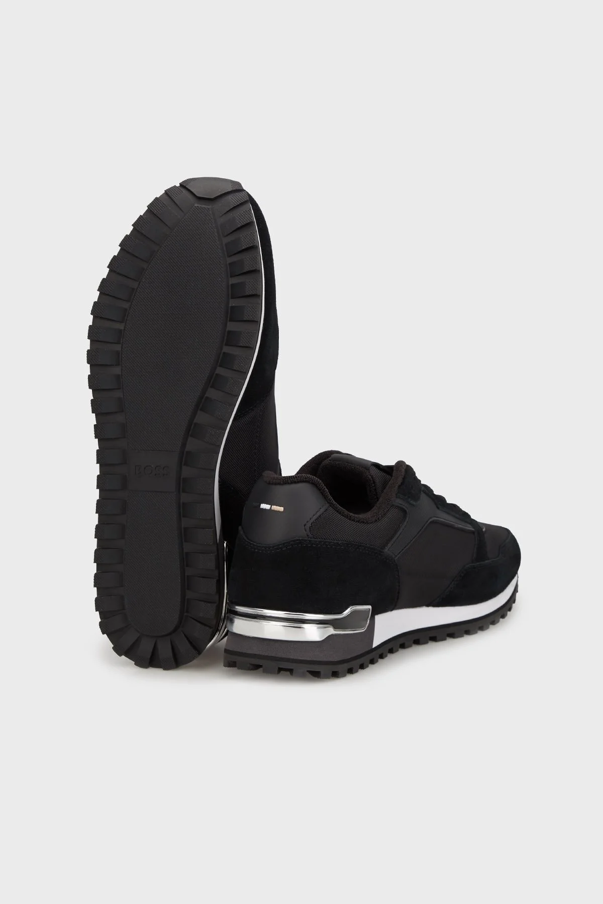 Boss Logolu Süet Detaylı Sneaker Erkek Ayakkabı 50523221 004 SİYAH - 4