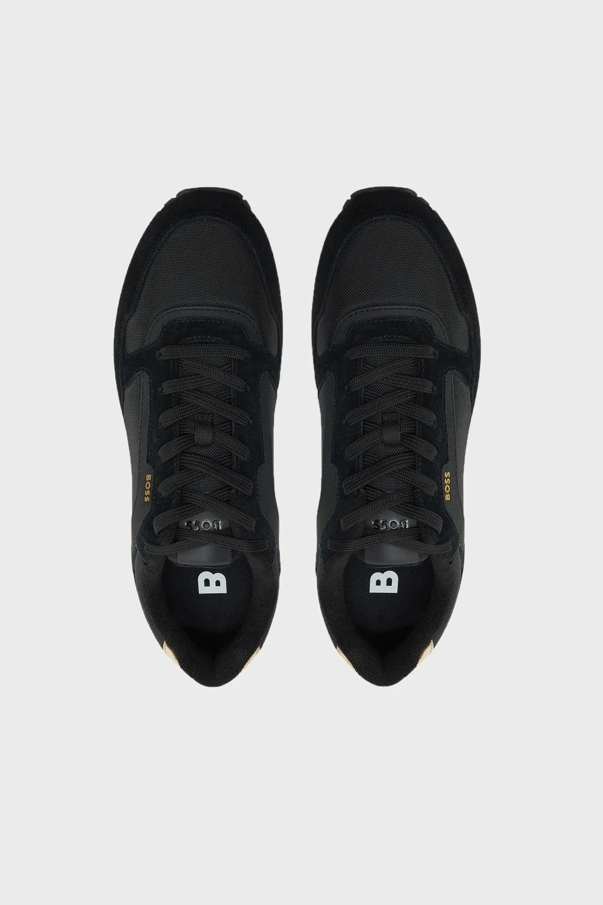 Boss Logolu Süet Detaylı Sneaker Erkek Ayakkabı 50523221 007 SİYAH - 3