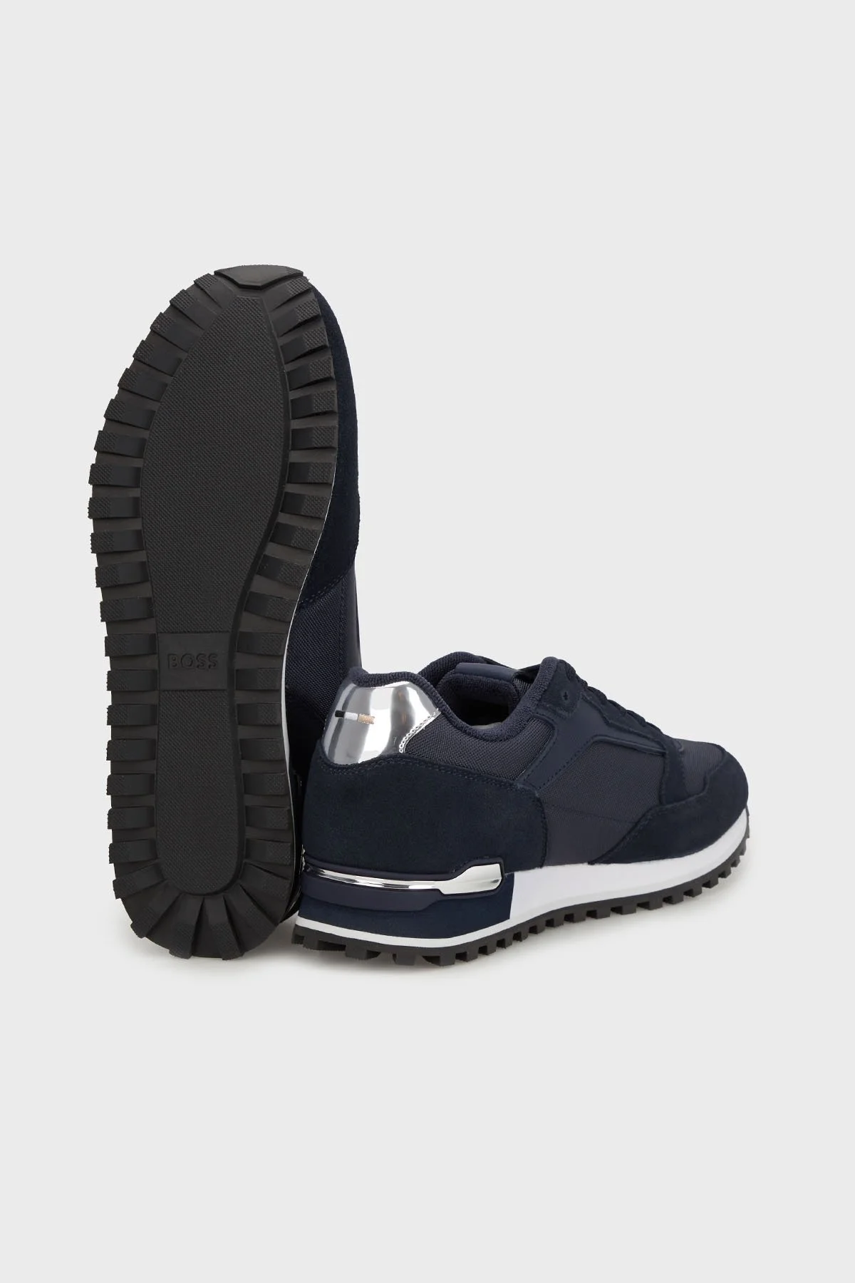 Boss Logolu Süet Detaylı Sneaker Erkek Ayakkabı 50523221 410 LACİVERT - 4