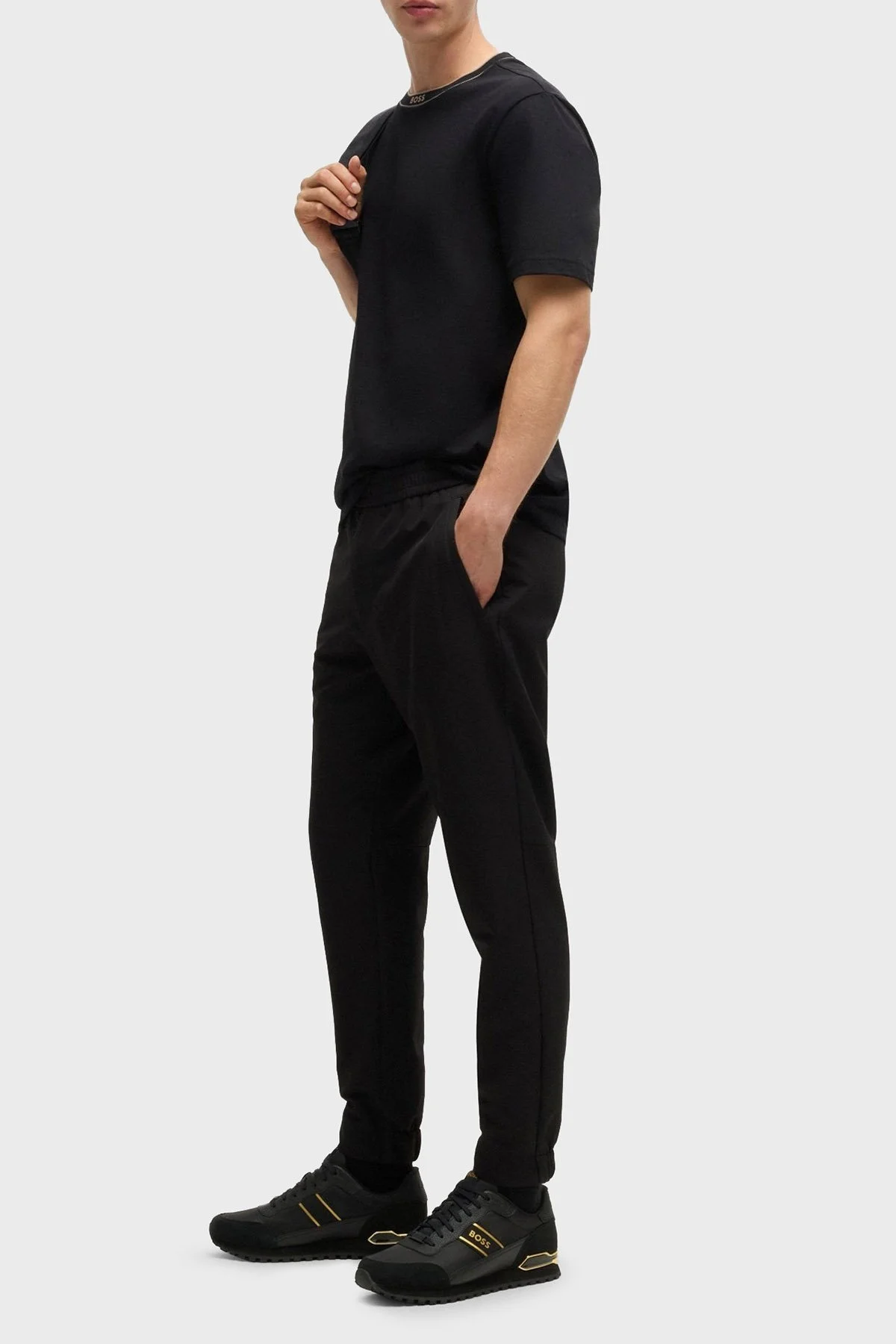 Boss Logolu Süet Detaylı Sneaker Erkek Ayakkabı 50529533 007 SİYAH - 3