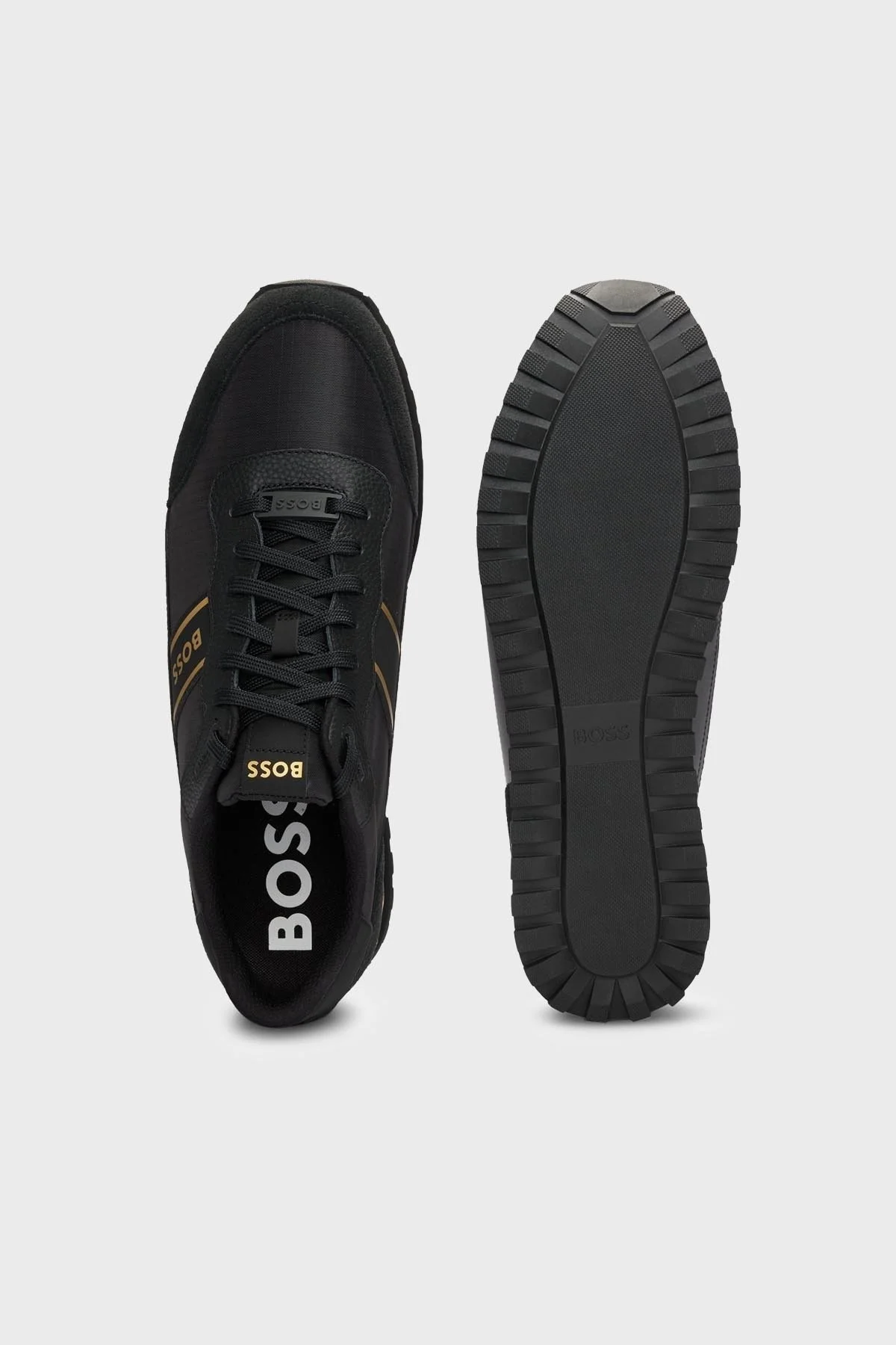 Boss Logolu Süet Detaylı Sneaker Erkek Ayakkabı 50529533 007 SİYAH - 4