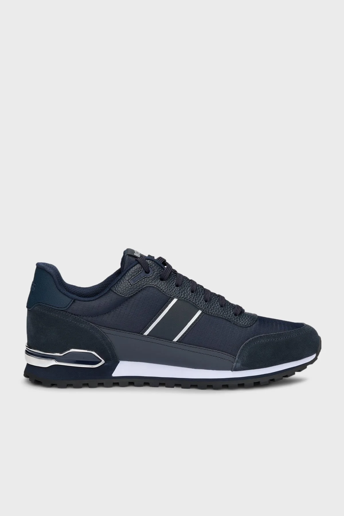 Boss Logolu Süet Detaylı Sneaker Erkek Ayakkabı 50529533 402 LACİVERT - 1