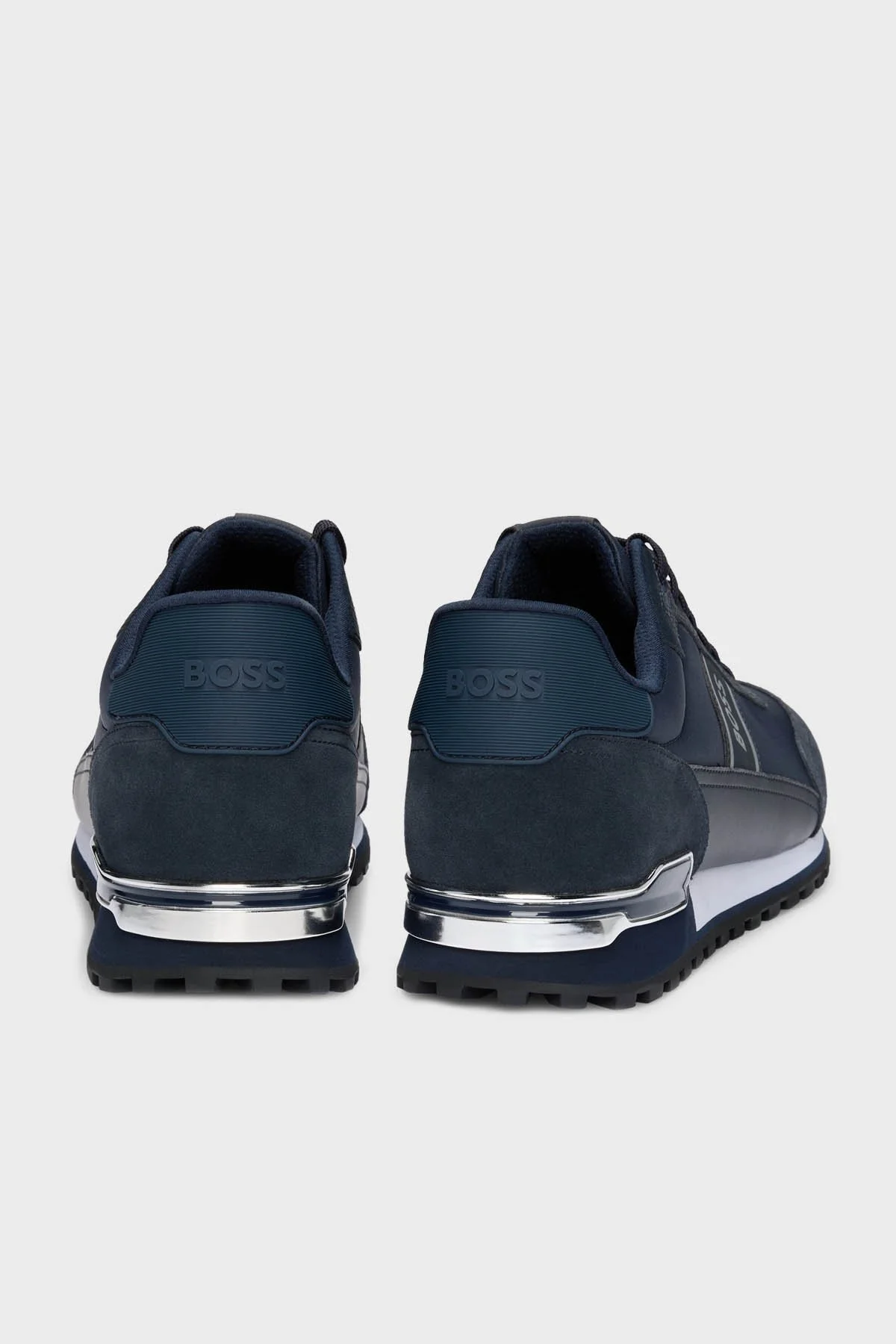Boss Logolu Süet Detaylı Sneaker Erkek Ayakkabı 50529533 402 LACİVERT - 4