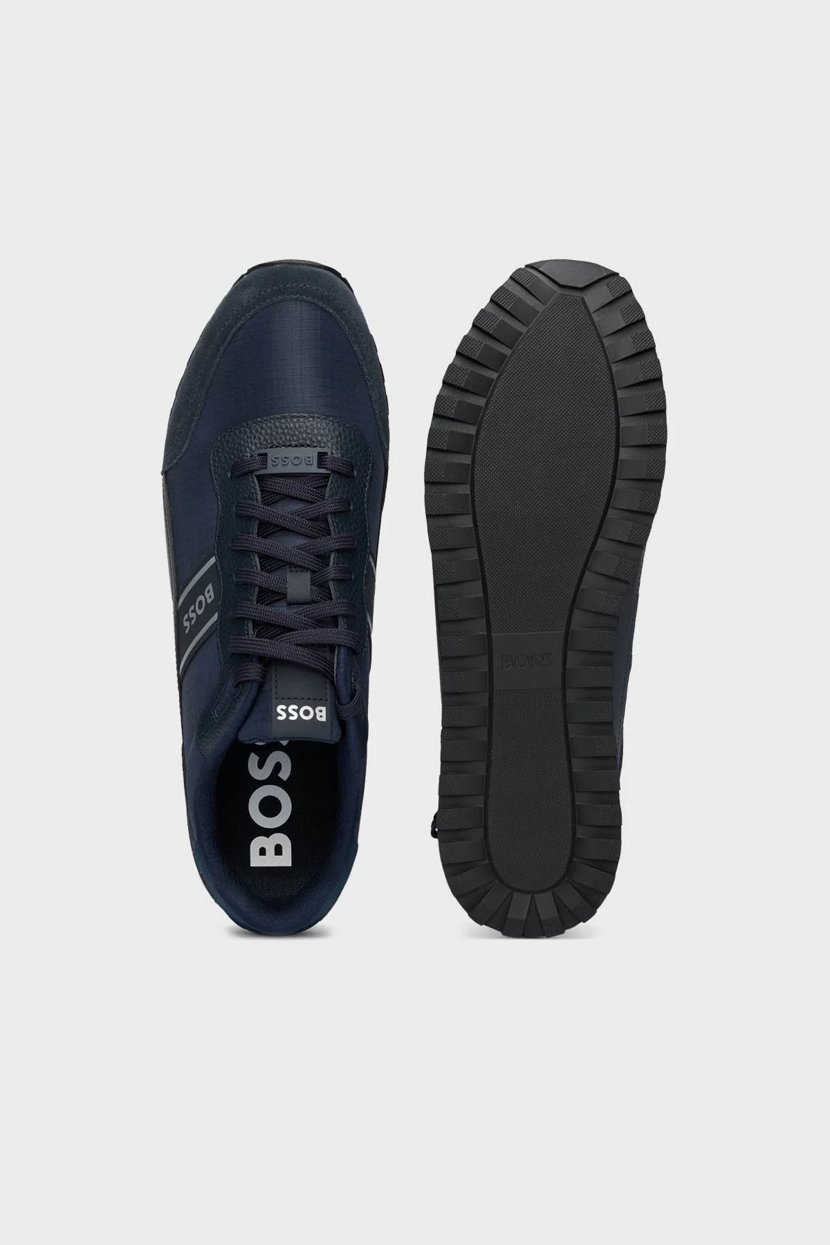 Boss Logolu Süet Detaylı Sneaker Erkek Ayakkabı 50529533 402 LACİVERT - 5