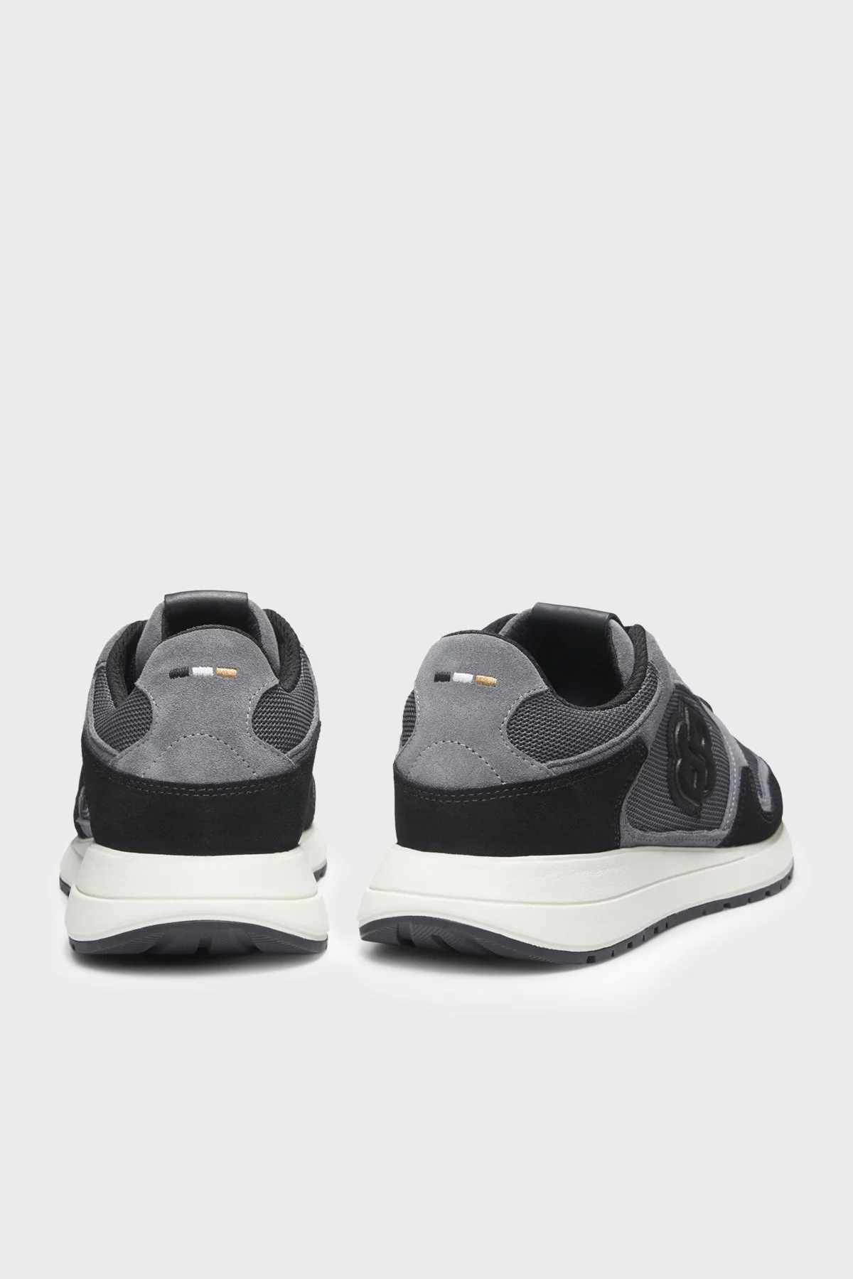 Boss Logolu Süet Detaylı Sneaker Erkek Ayakkabı 50554612 022 SİYAH-GRİ - 5