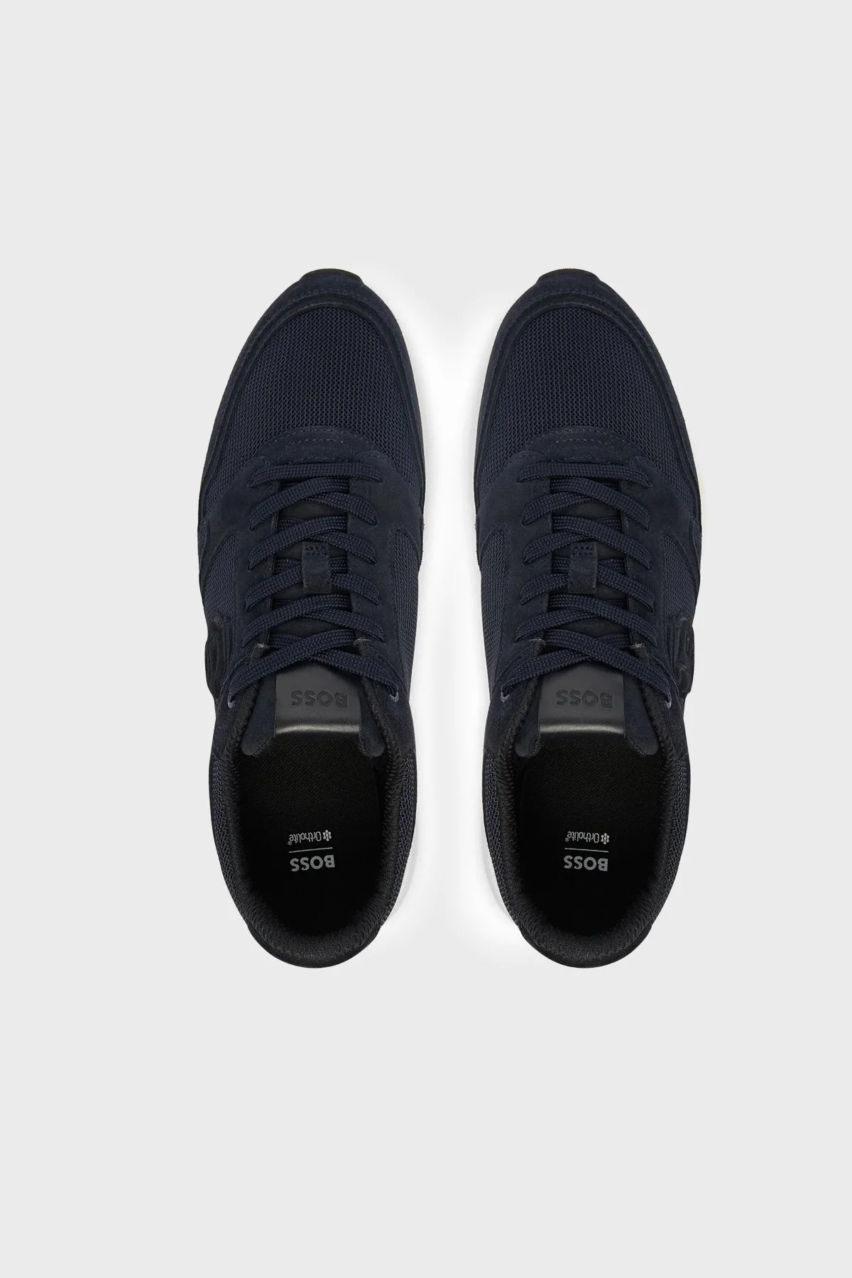 Boss Logolu Süet Detaylı Sneaker Erkek Ayakkabı 50554612 401 LACİVERT - 3