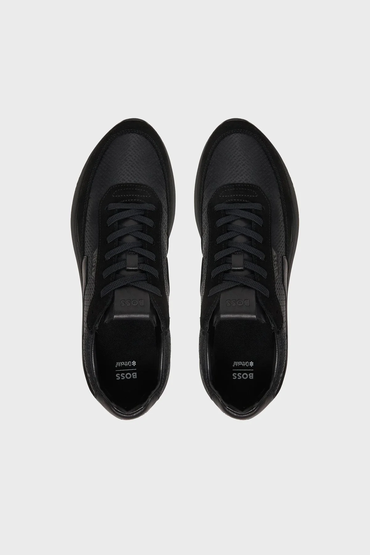 Boss Logolu Süet Detaylı Sneaker Erkek Ayakkabı 50557841 005 SİYAH - 3