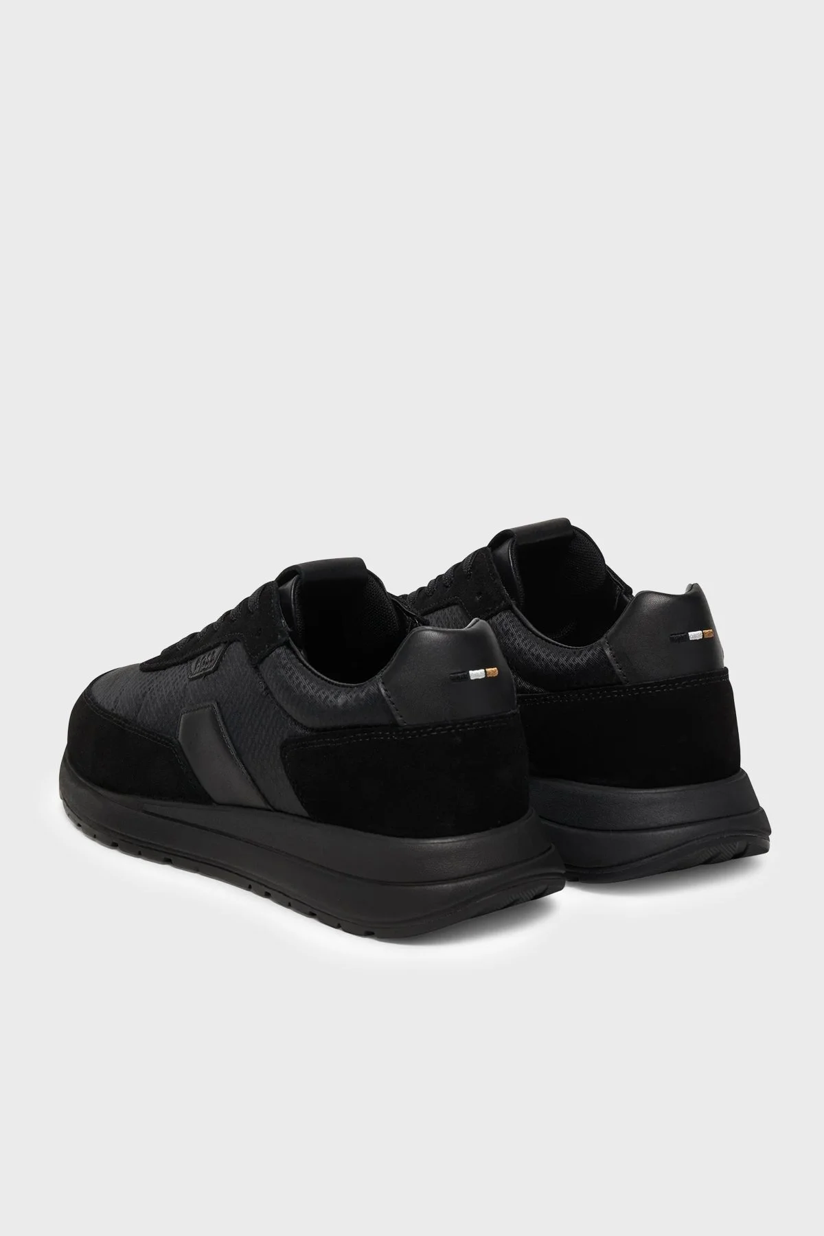 Boss Logolu Süet Detaylı Sneaker Erkek Ayakkabı 50557841 005 SİYAH - 4