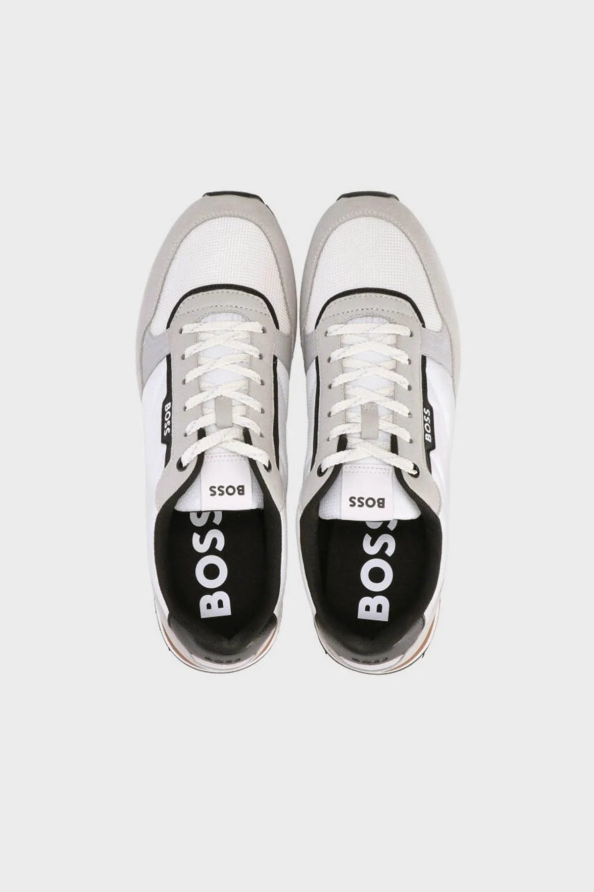 Boss Logolu Süet Detaylı Spor Erkek Ayakkabı 50503715 121 BEYAZ - 10