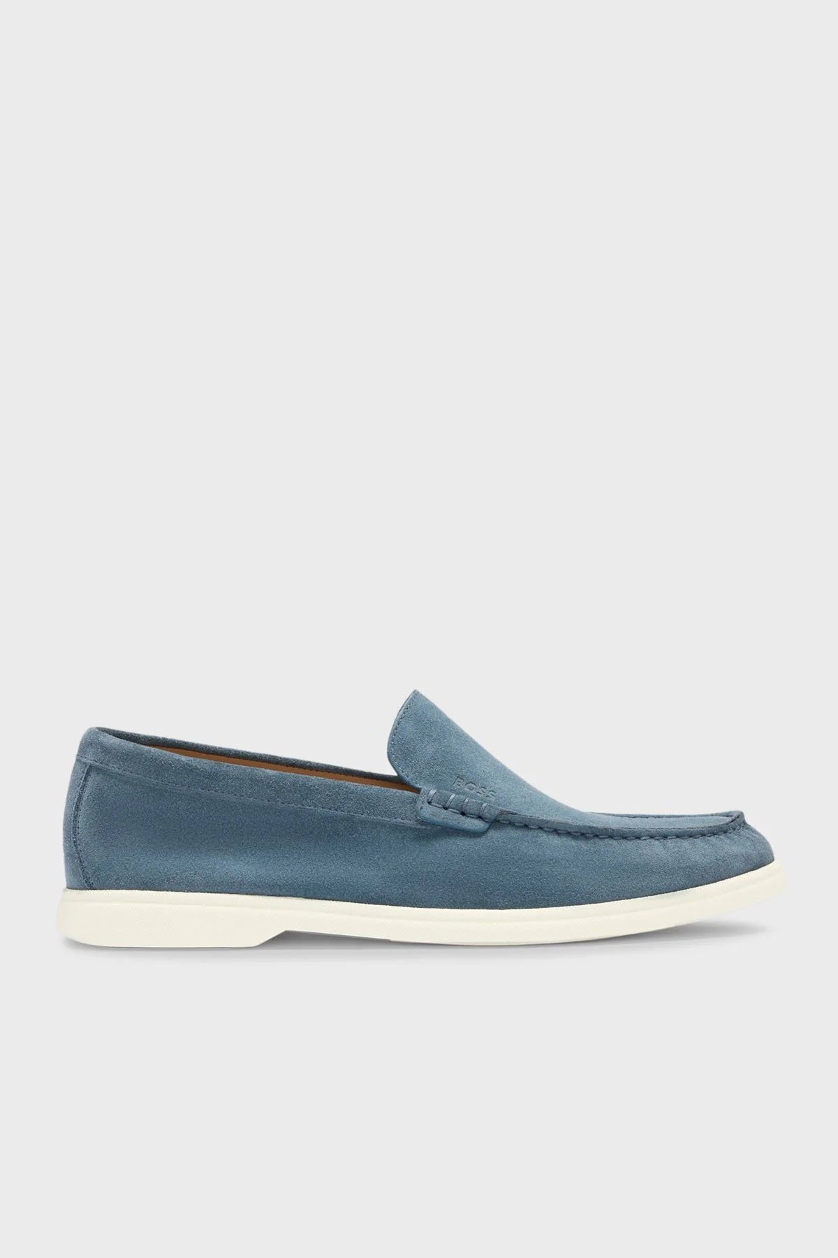 Boss Logolu Süet Loafer Erkek Ayakkabı 50543083 460 MAVİ - 1