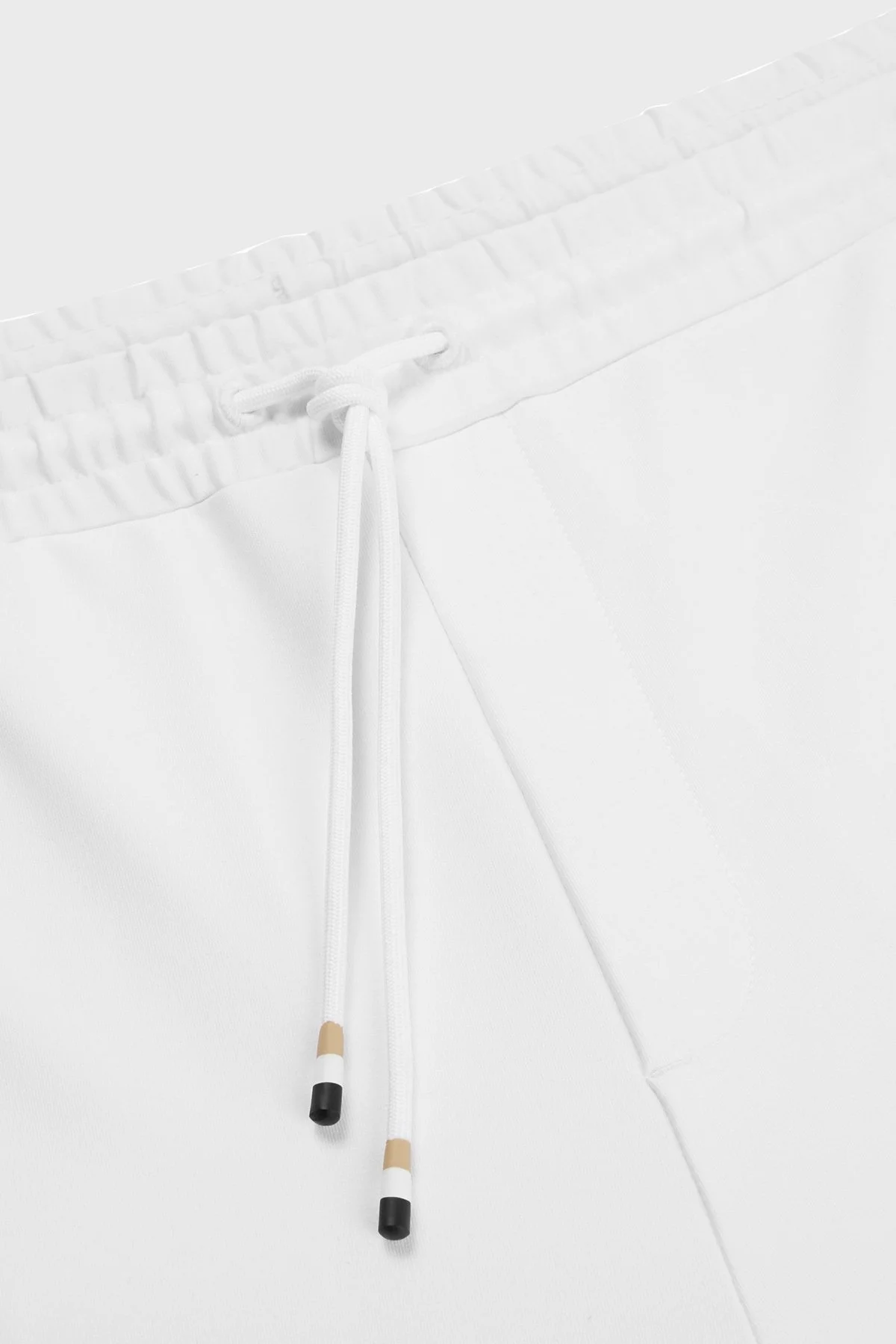 Boss Logolu Yanları Çizgili Belden Bağlamalı Normal Bel Regular Fit Spor Erkek Pantolon 50490663 100 BEYAZ - 5