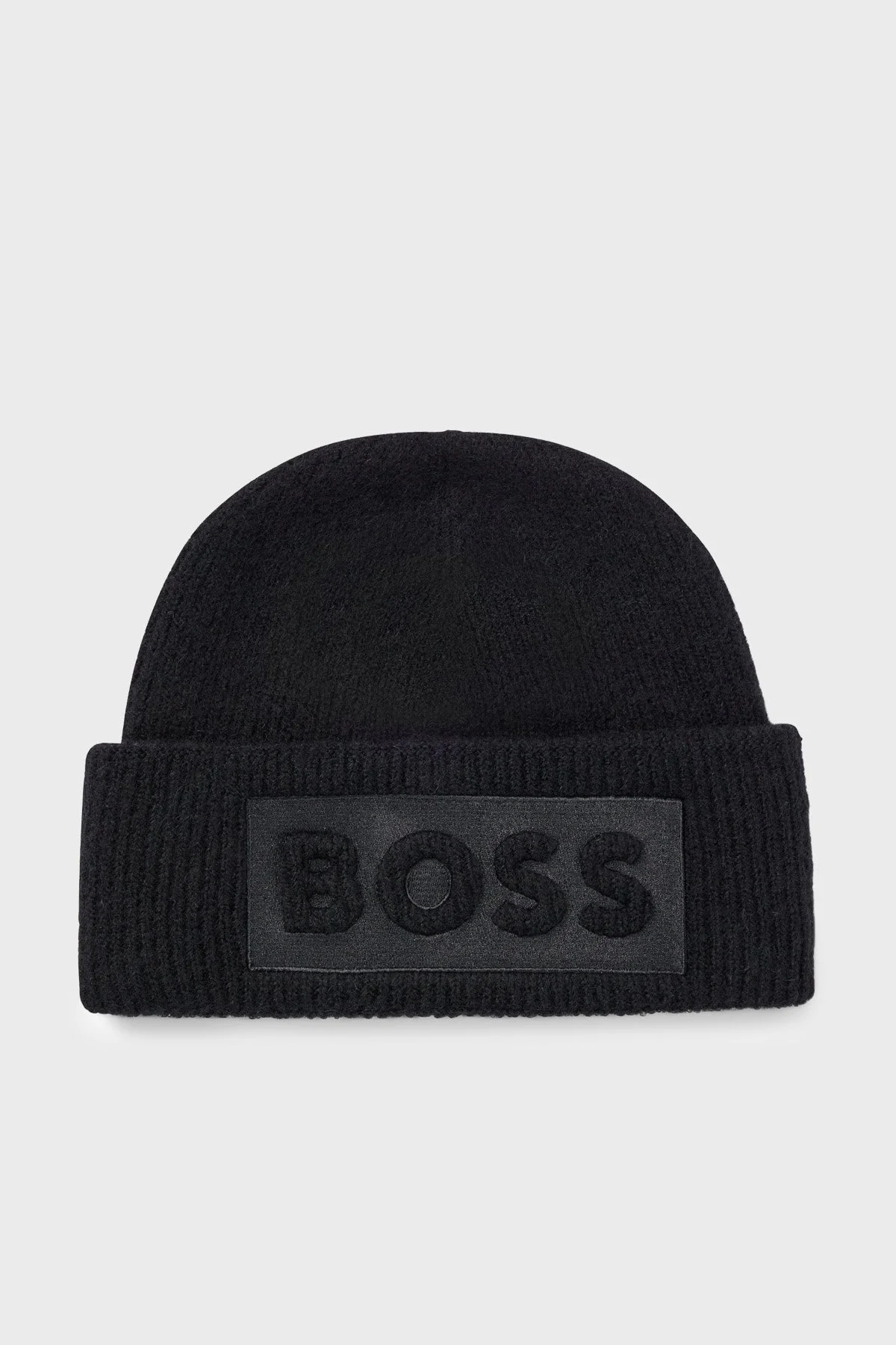 Boss Logolu Yün Karışımlı Erkek Bere 50500574 001 SİYAH - 1
