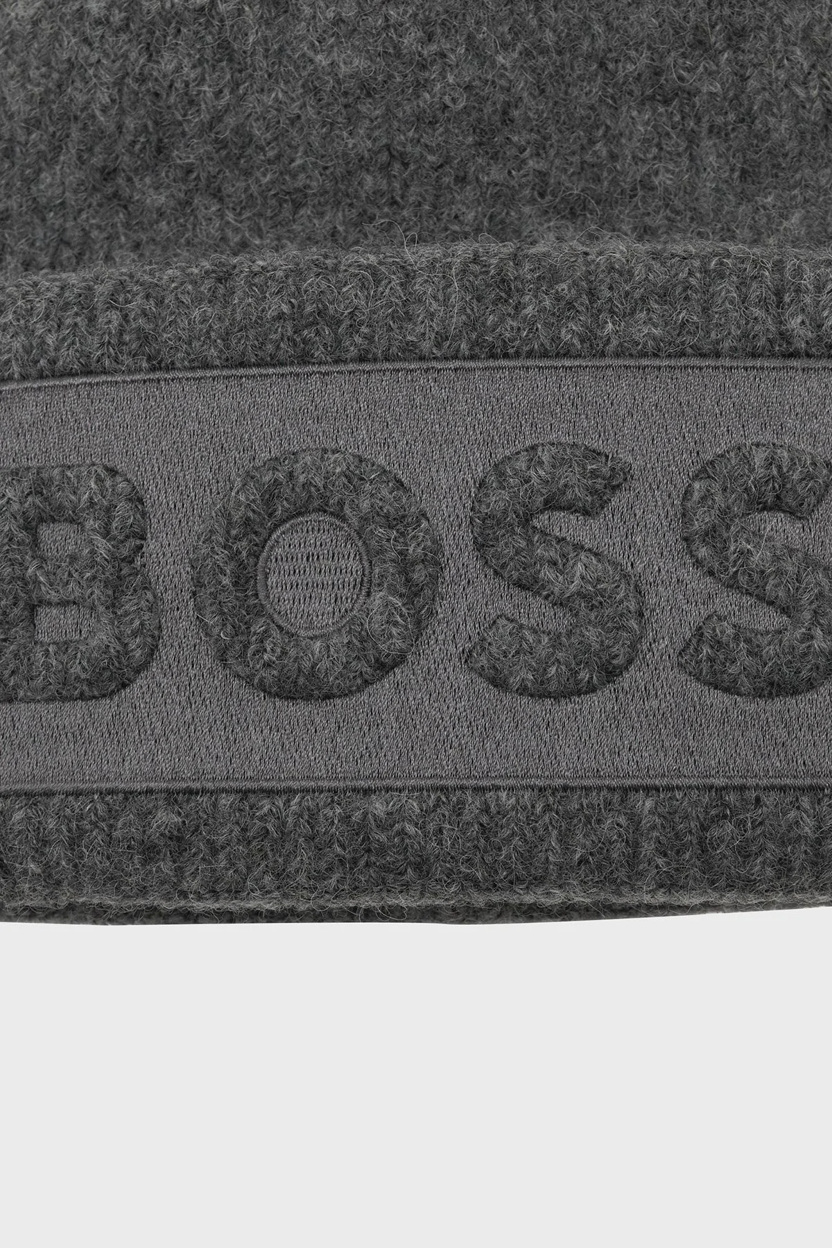 Boss Logolu Yün Karışımlı Erkek Bere 50500574 030 ANTRASİT - 3