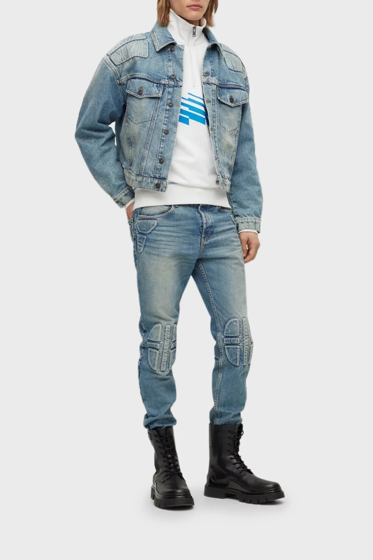 Boss Markalı Askılı Bağcıklı Deri Erkek Bot 50498601 001 SİYAH - 2