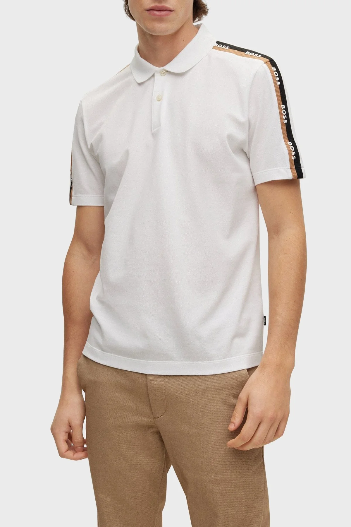 Boss Merserize Pamuklu Regular Fit Erkek Polo T Shirt 50481764 100 BEYAZ - 1