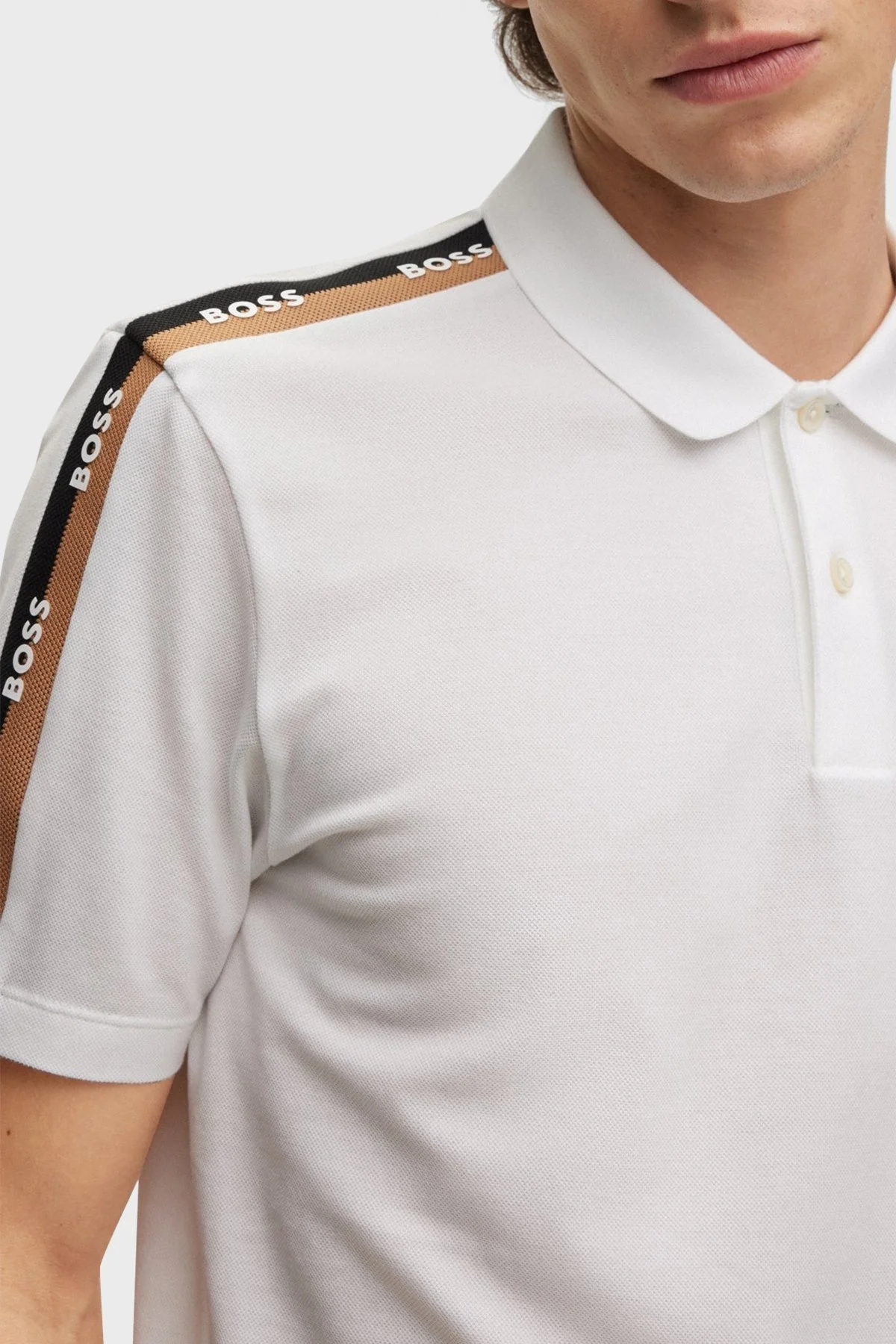 Boss Merserize Pamuklu Regular Fit Erkek Polo T Shirt 50481764 100 BEYAZ - 3