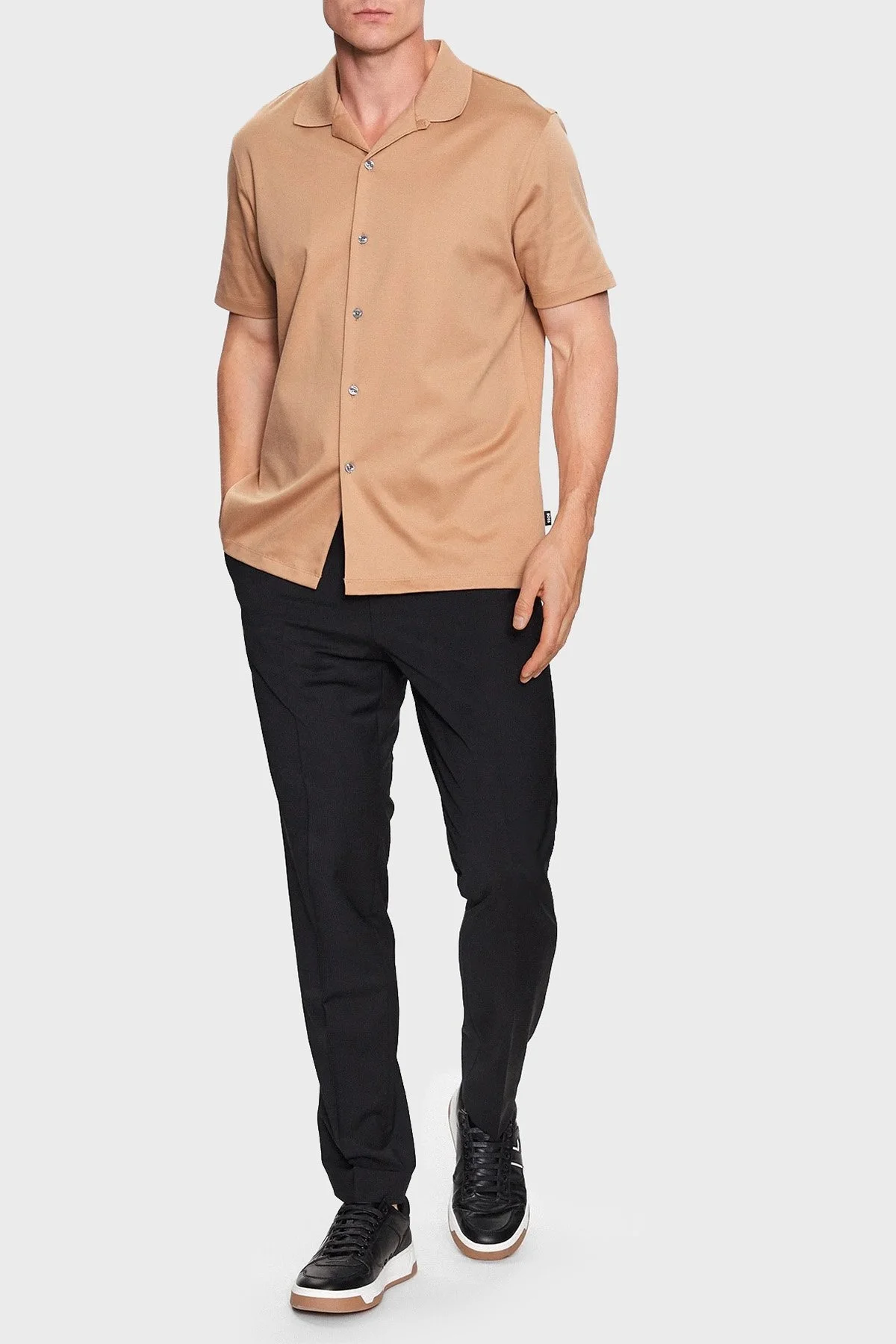 Boss Merserize Pamuklu Regular Fit Kısa Kollu Erkek Gömlek 50486176 260 KAHVE - 3