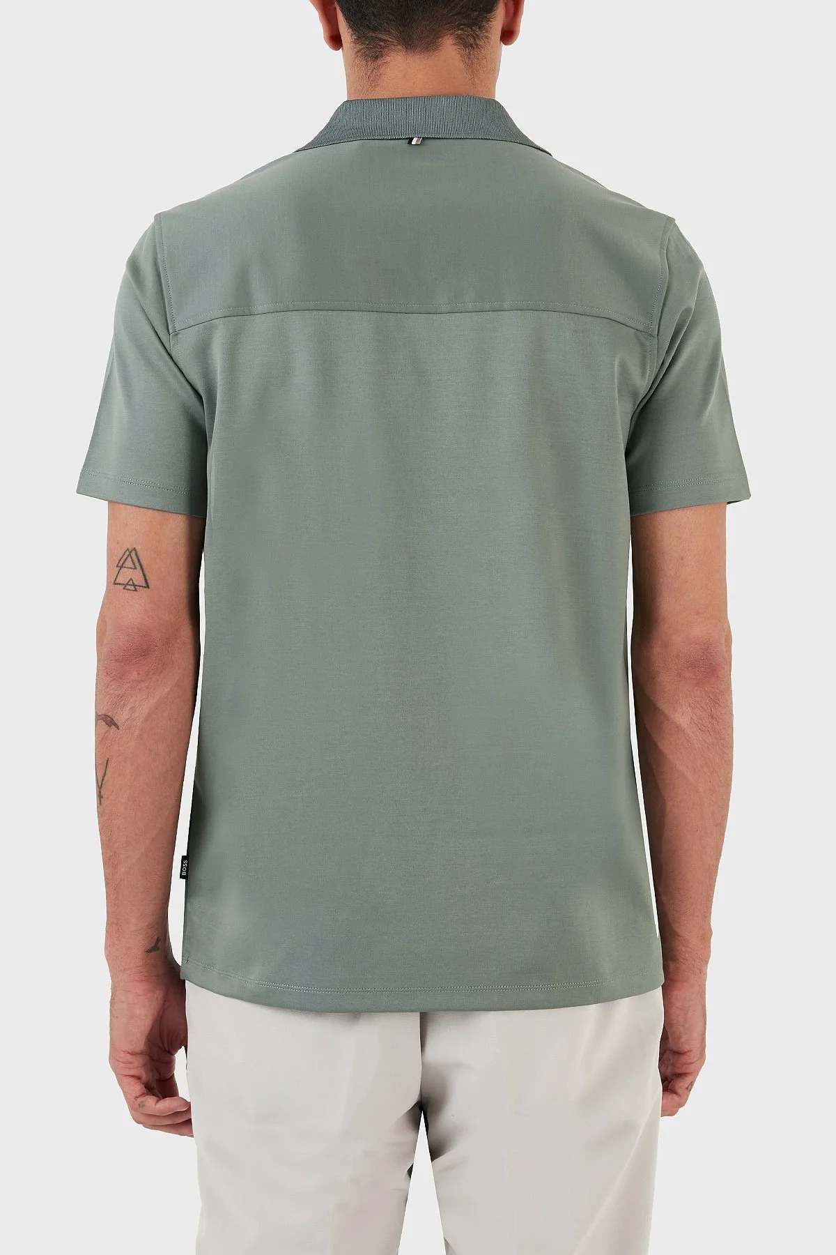 Boss Merserize Pamuklu Regular Fit Kısa Kollu Erkek Gömlek 50486176 343 HAKİ - 2