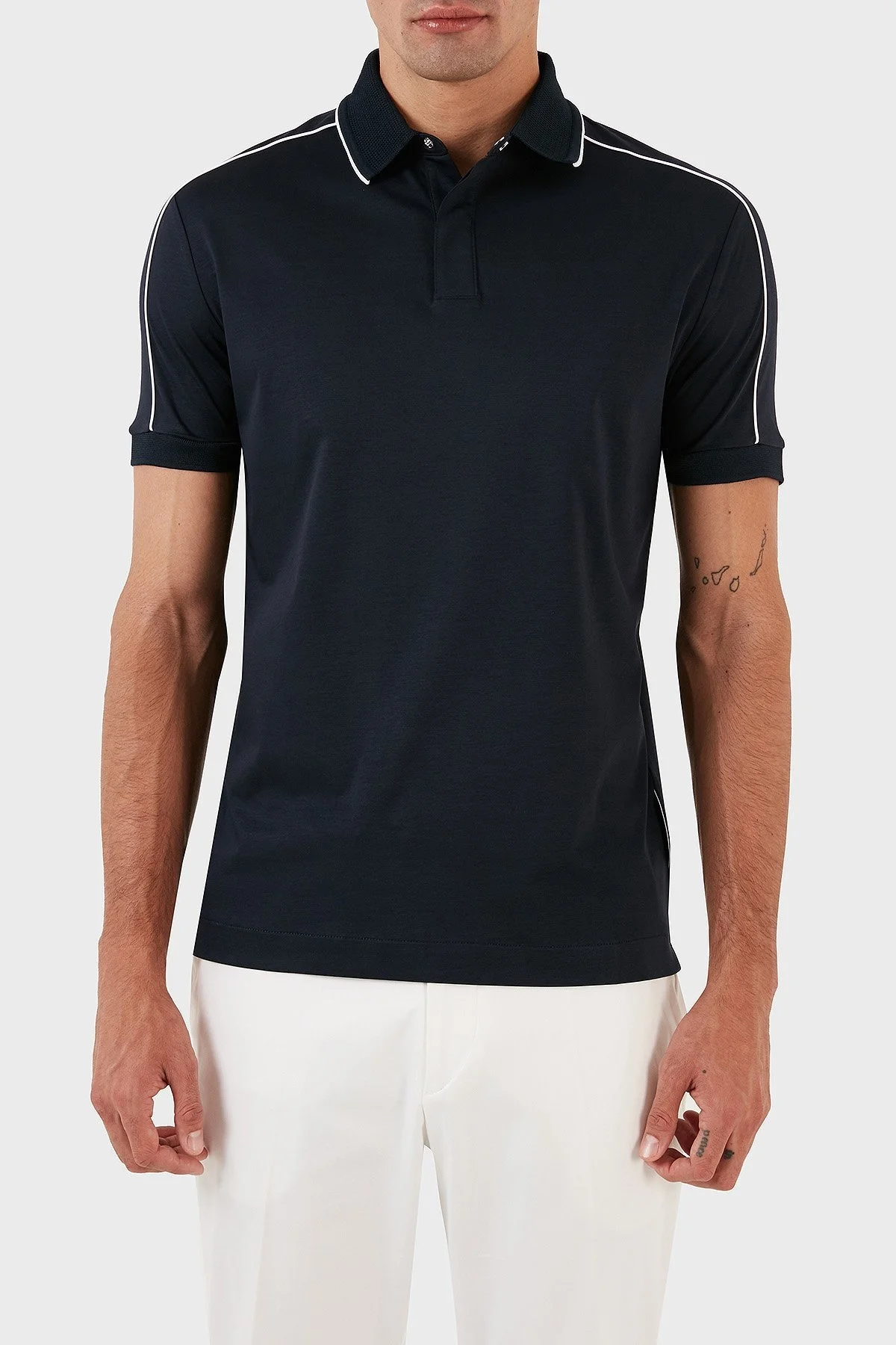 Boss Merserize Pamuklu Slim Fit Erkek Polo Yaka T Shirt 50486203 404 LACİVERT - 1