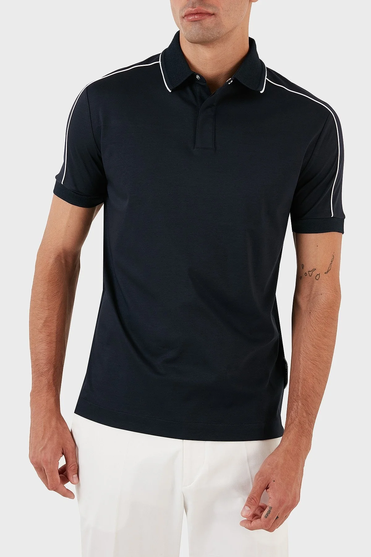 Boss Merserize Pamuklu Slim Fit Erkek Polo Yaka T Shirt 50486203 404 LACİVERT - 4