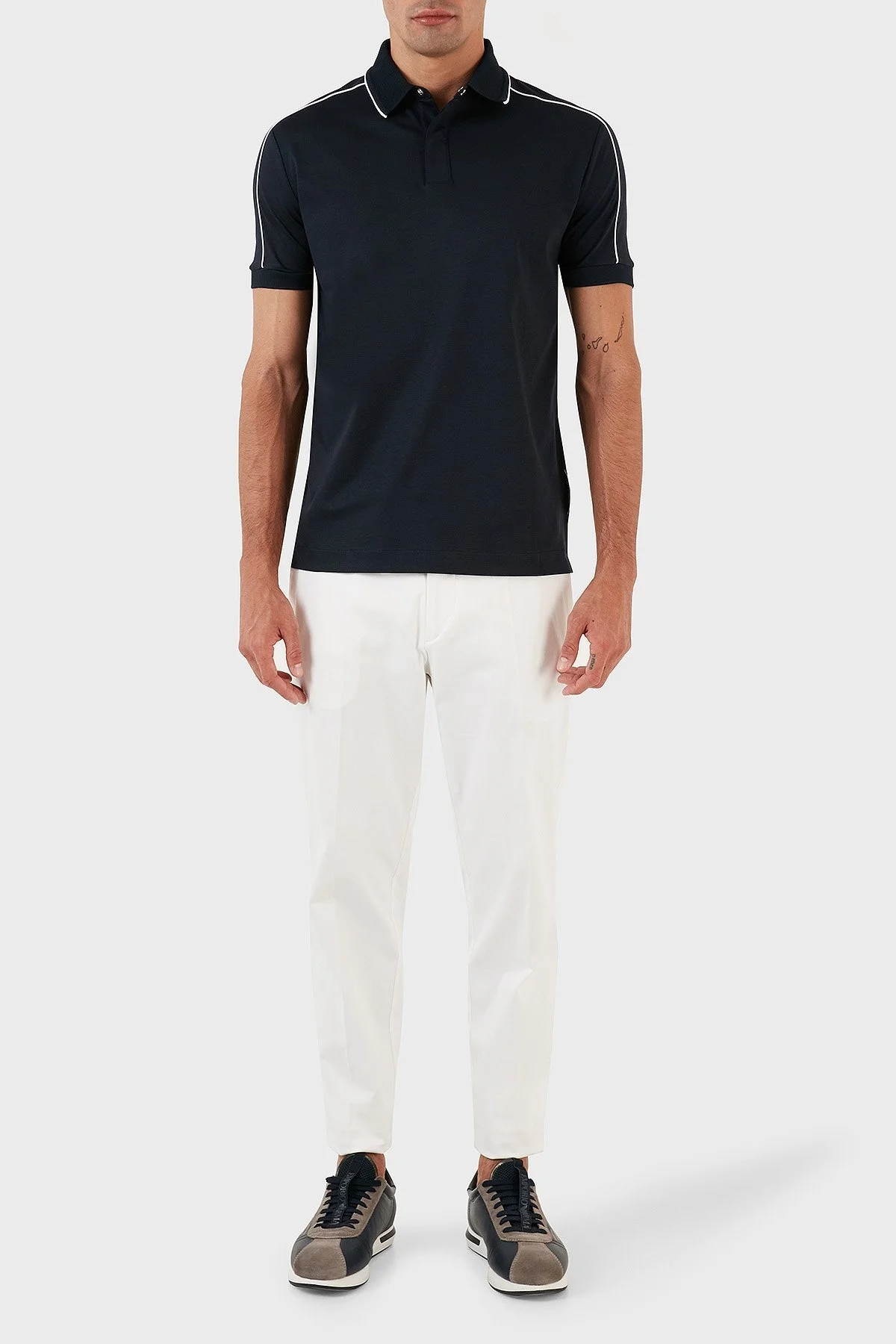 Boss Merserize Pamuklu Slim Fit Erkek Polo Yaka T Shirt 50486203 404 LACİVERT - 5