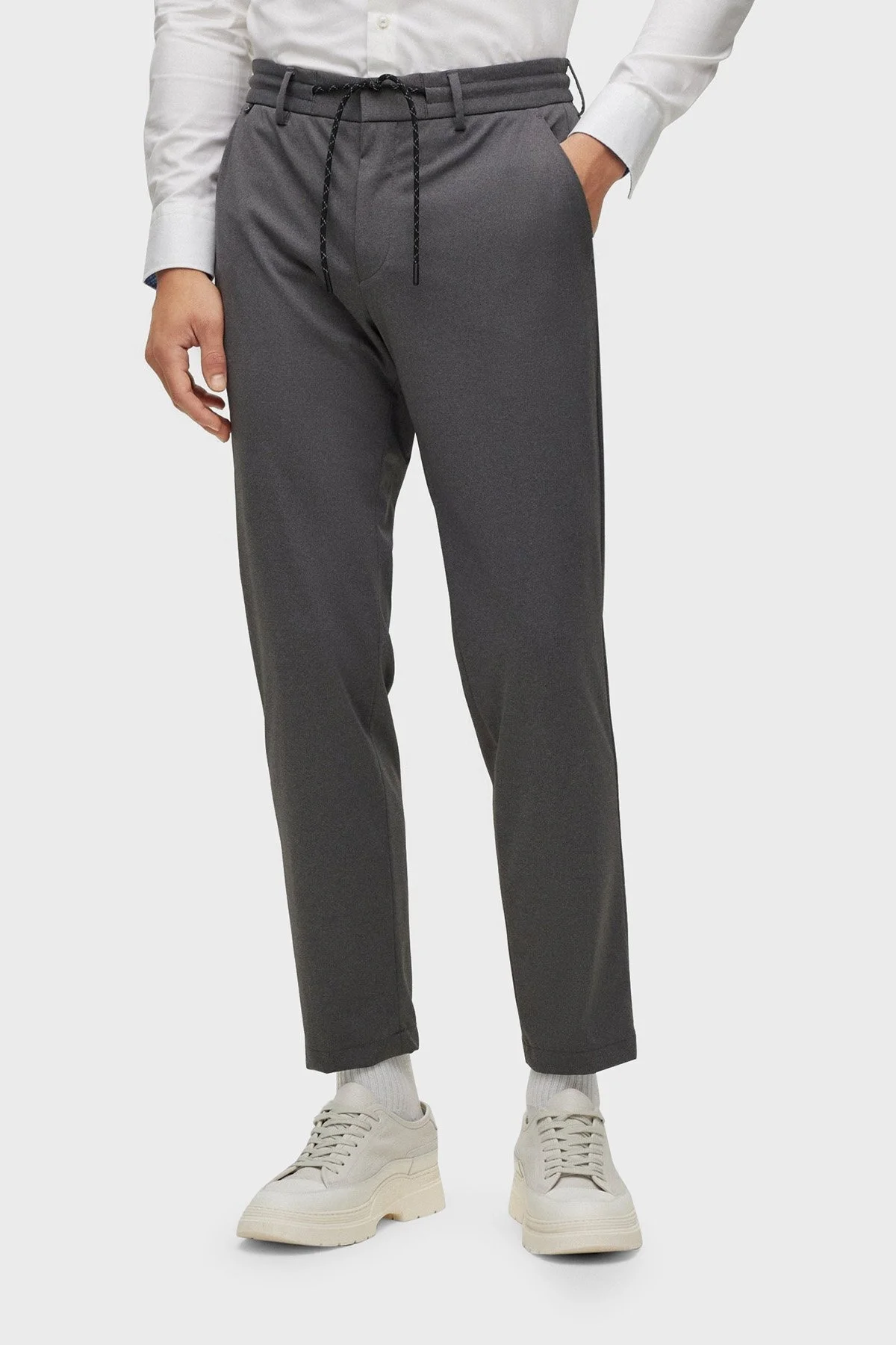 Boss P-Genius Mikro Desenli Jarse Slim Fit Erkek Pantolon 50490963 041 GRİ - 7