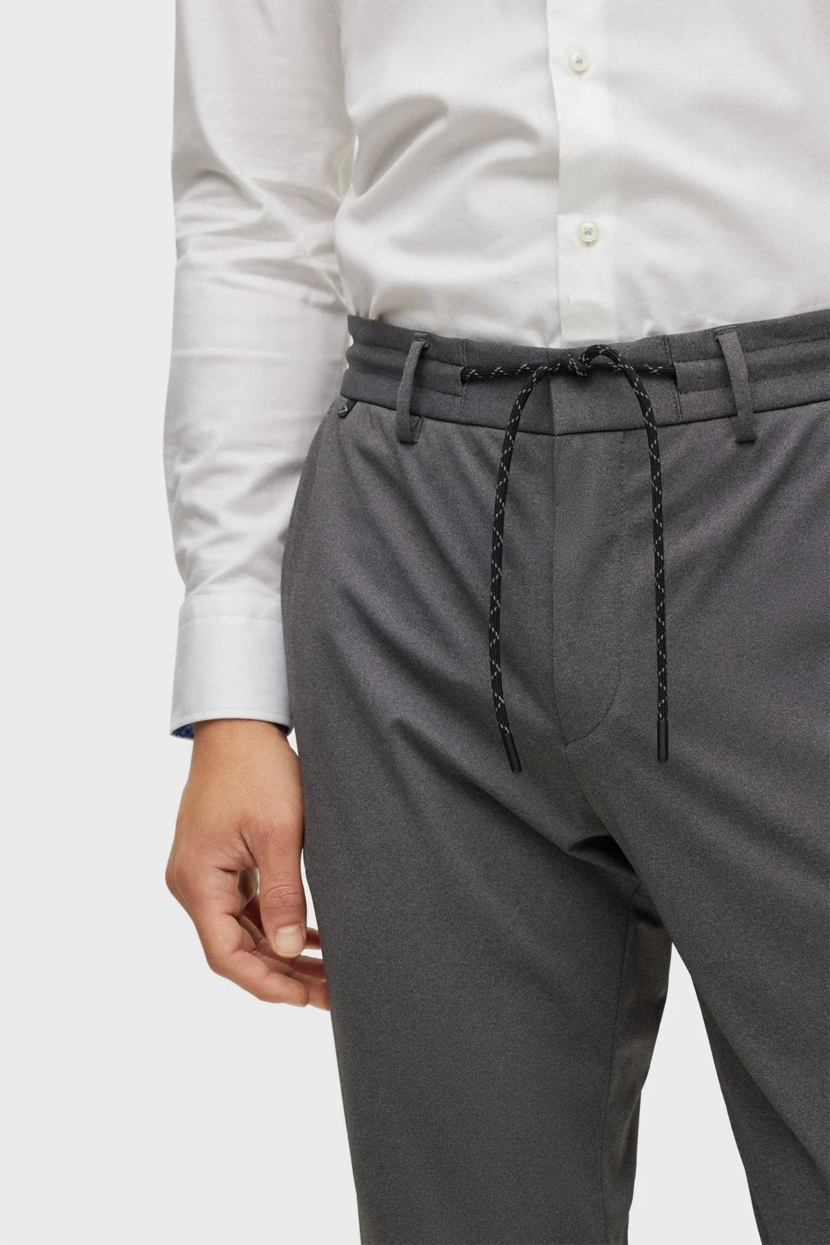 Boss P-Genius Mikro Desenli Jarse Slim Fit Erkek Pantolon 50490963 041 GRİ - 10