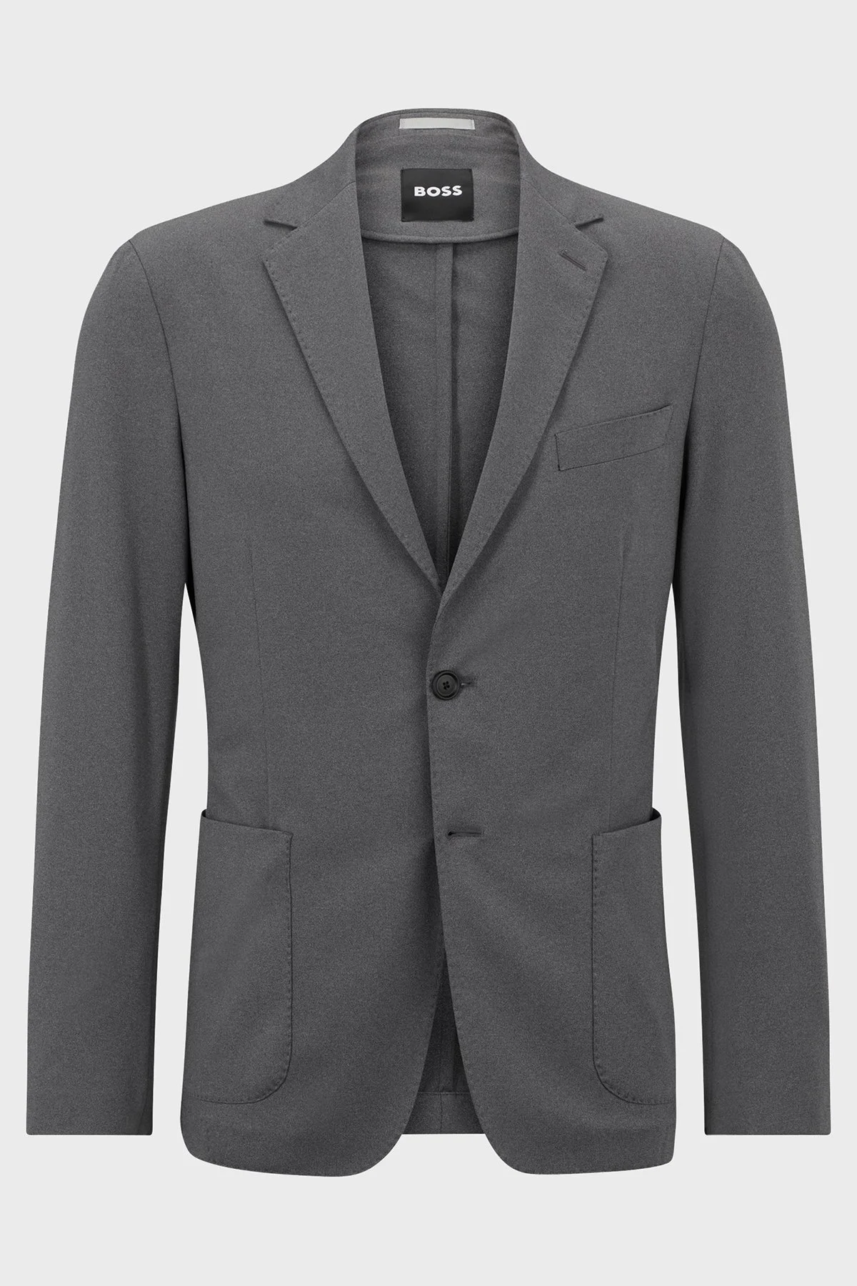 Boss Mikro Desenli Streç Kumaş Slim Fit Çift Yırtmaçlı Erkek Ceket 50489464 041 GRİ - 6