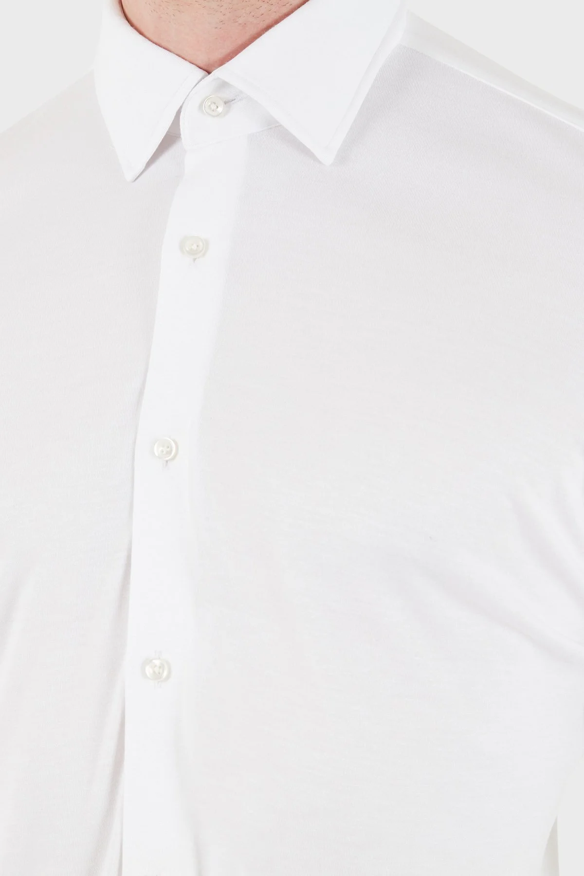 Boss Modal Slim Fit Klasik Yaka Uzun Kol Erkek Gömlek 50561622 100 BEYAZ - 5