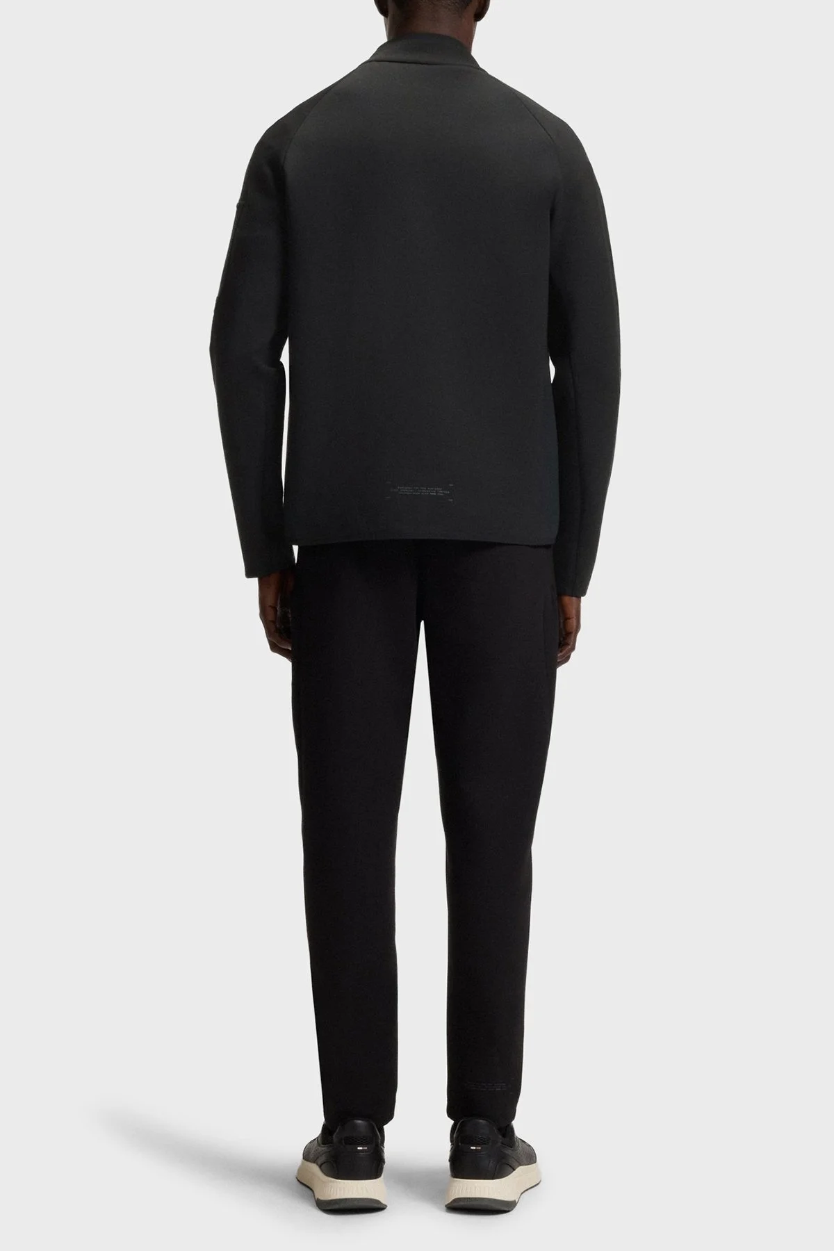 Boss Modal ve Pamuk Karışımlı Regular Fit Dik Yaka Fermuarlı Logolu Erkek Sweat 50543906 001 SİYAH - 3